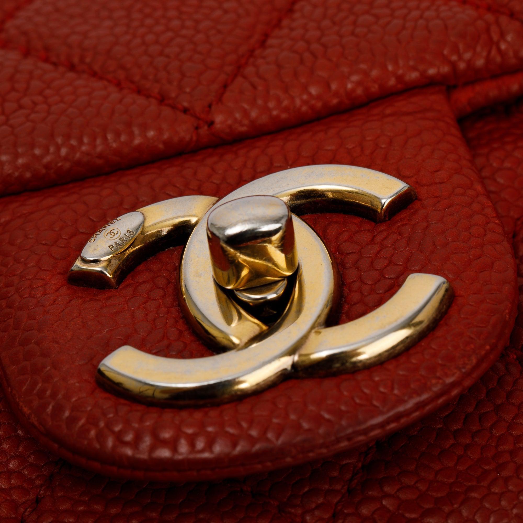 Chanel Red Caviar Leather Medium Urban Day Flap Bag