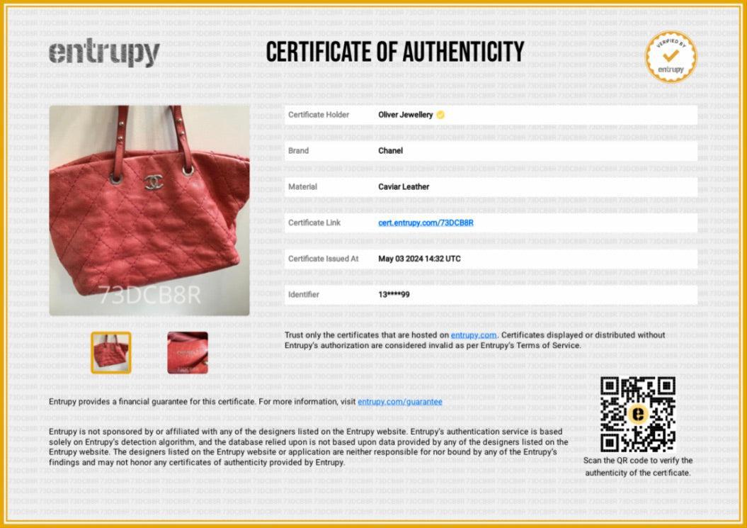 Chanel Red Glazed Calfskin Leather On The Road Tote