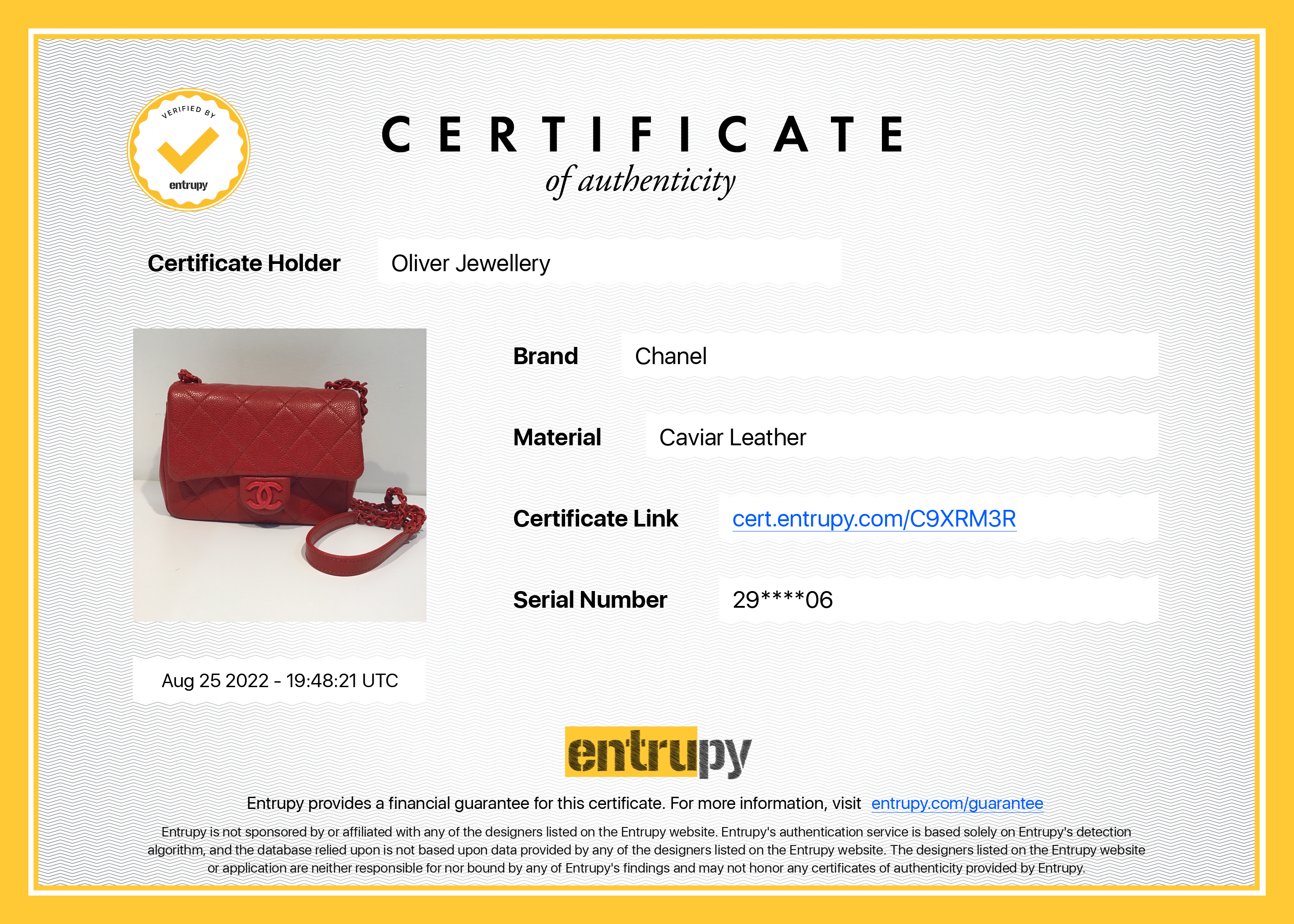 Chanel Red Incognito Square Mini Flap Bag w/ Authenticity Card