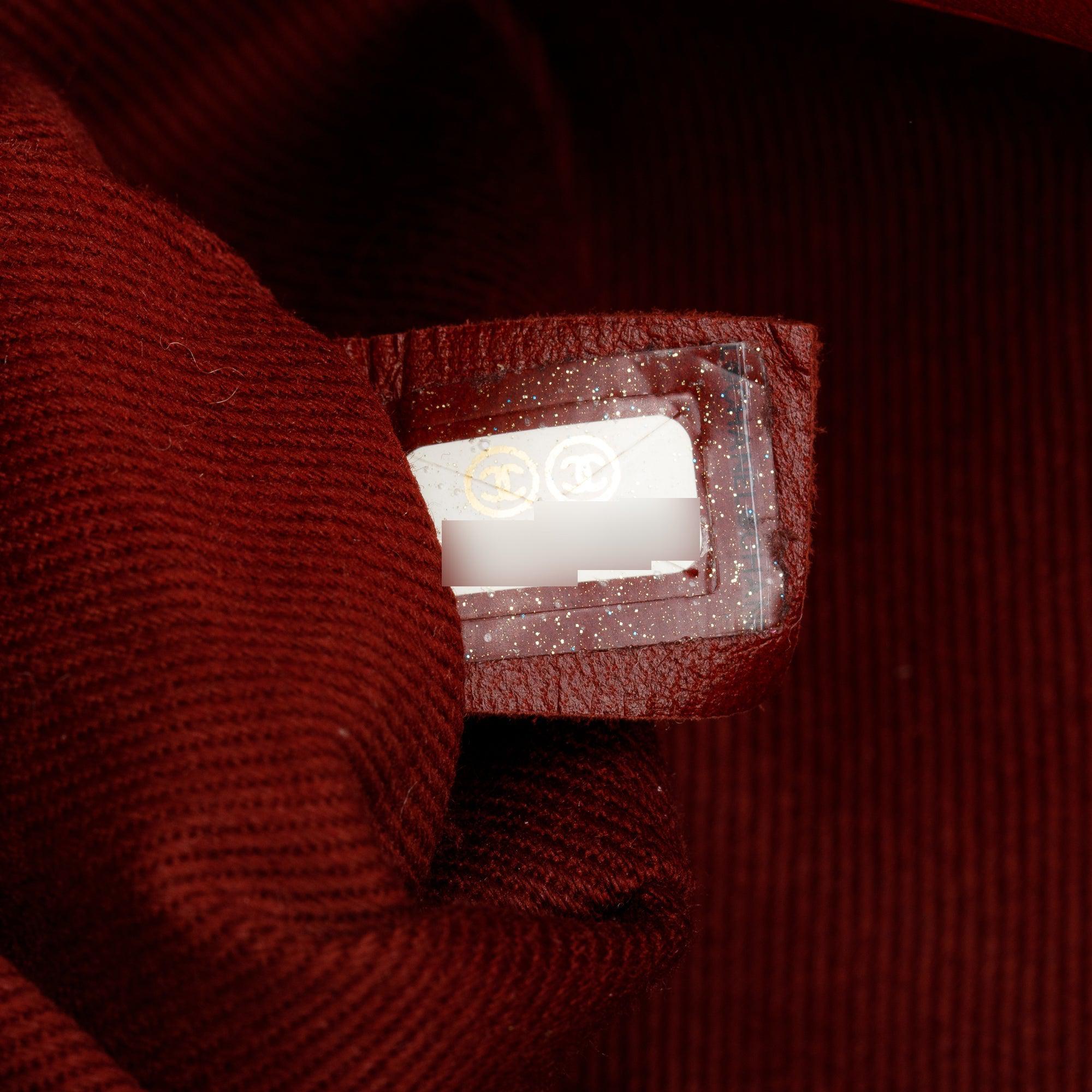 Chanel Red Lambskin Leather Just Mademoiselle Medium Bowler Bag w/ Authenticity Card