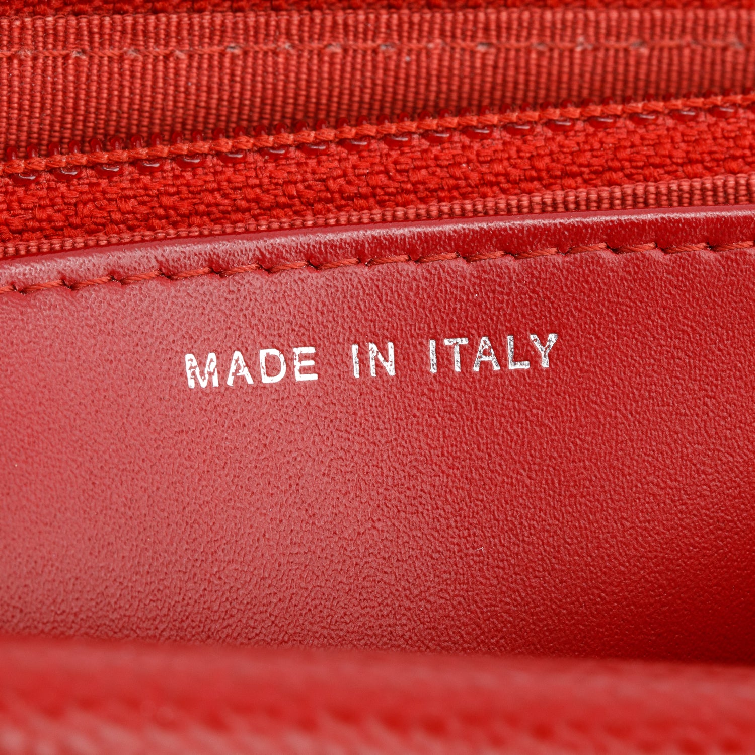 Chanel Red Quilted Caviar Leather Classic Wallet on Chain w/ Box, Receipt, Authenticity Card