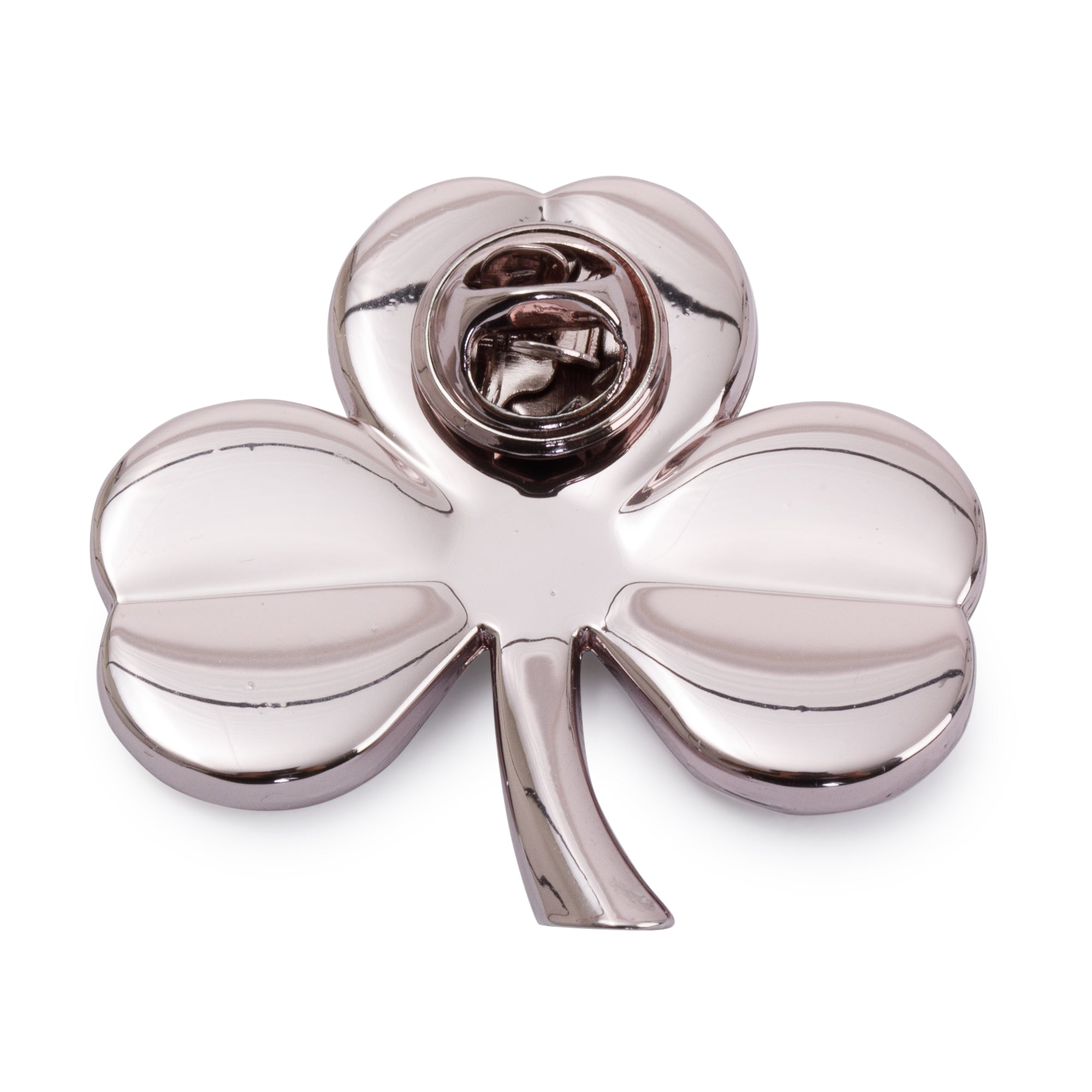 Chanel Silver Metal Three Leaf Clover CC Pin Brooch