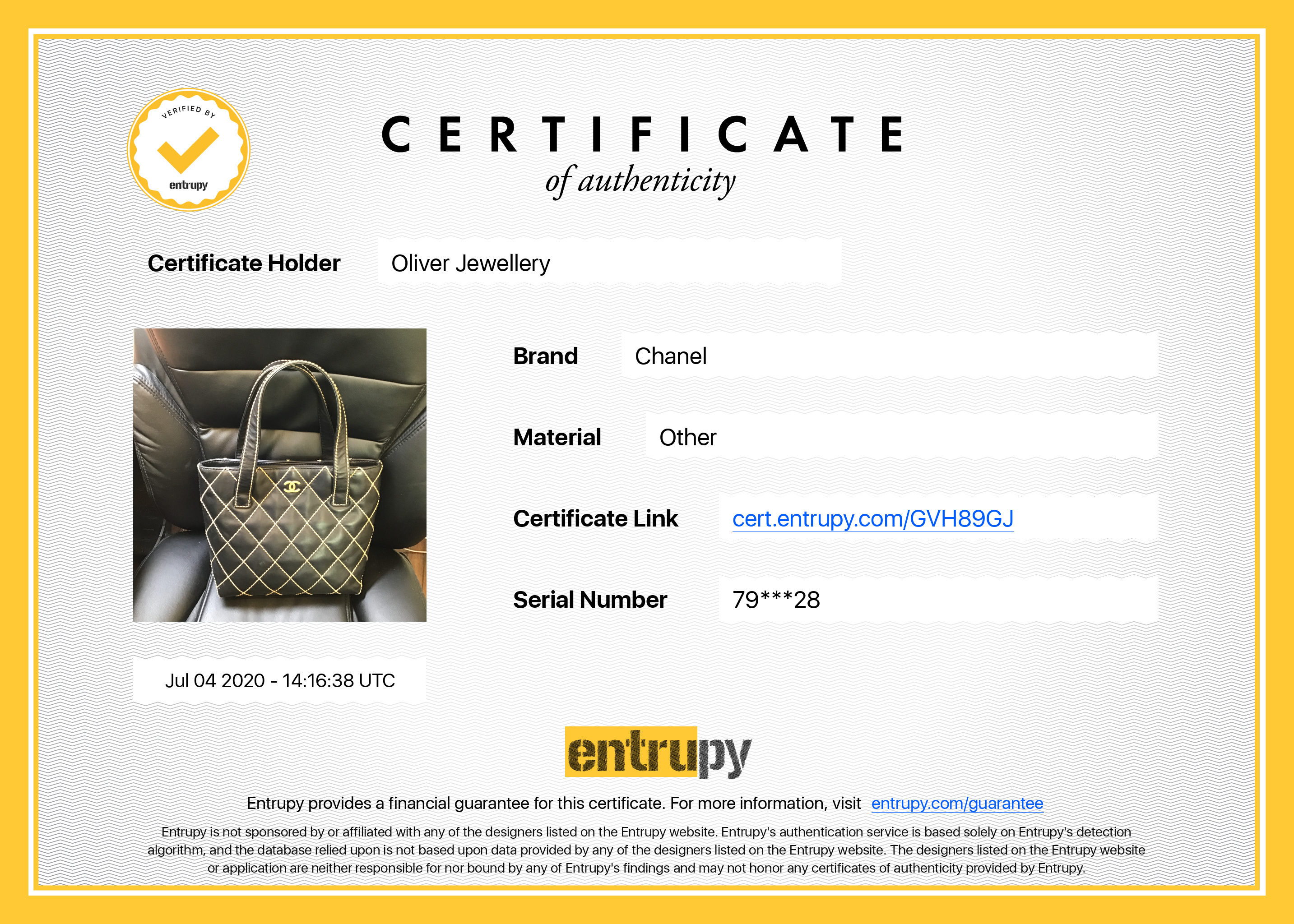 Chanel Small Surpique CC Tote