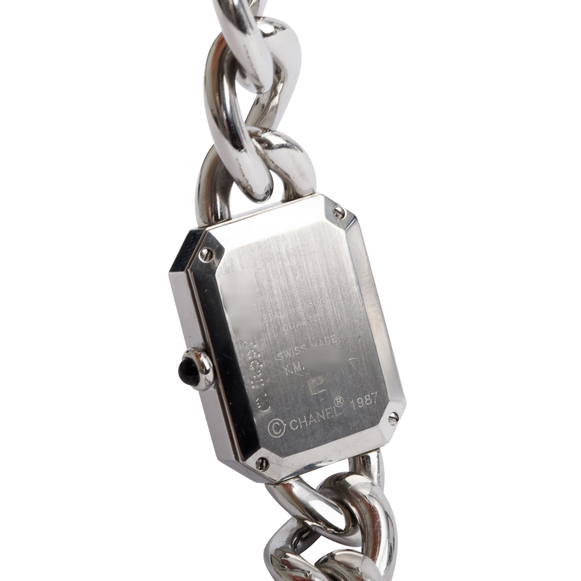 Chanel Stainless Steel Diamond Bezel Premiere Gourmette Watch H7020 w/ Box & Papers