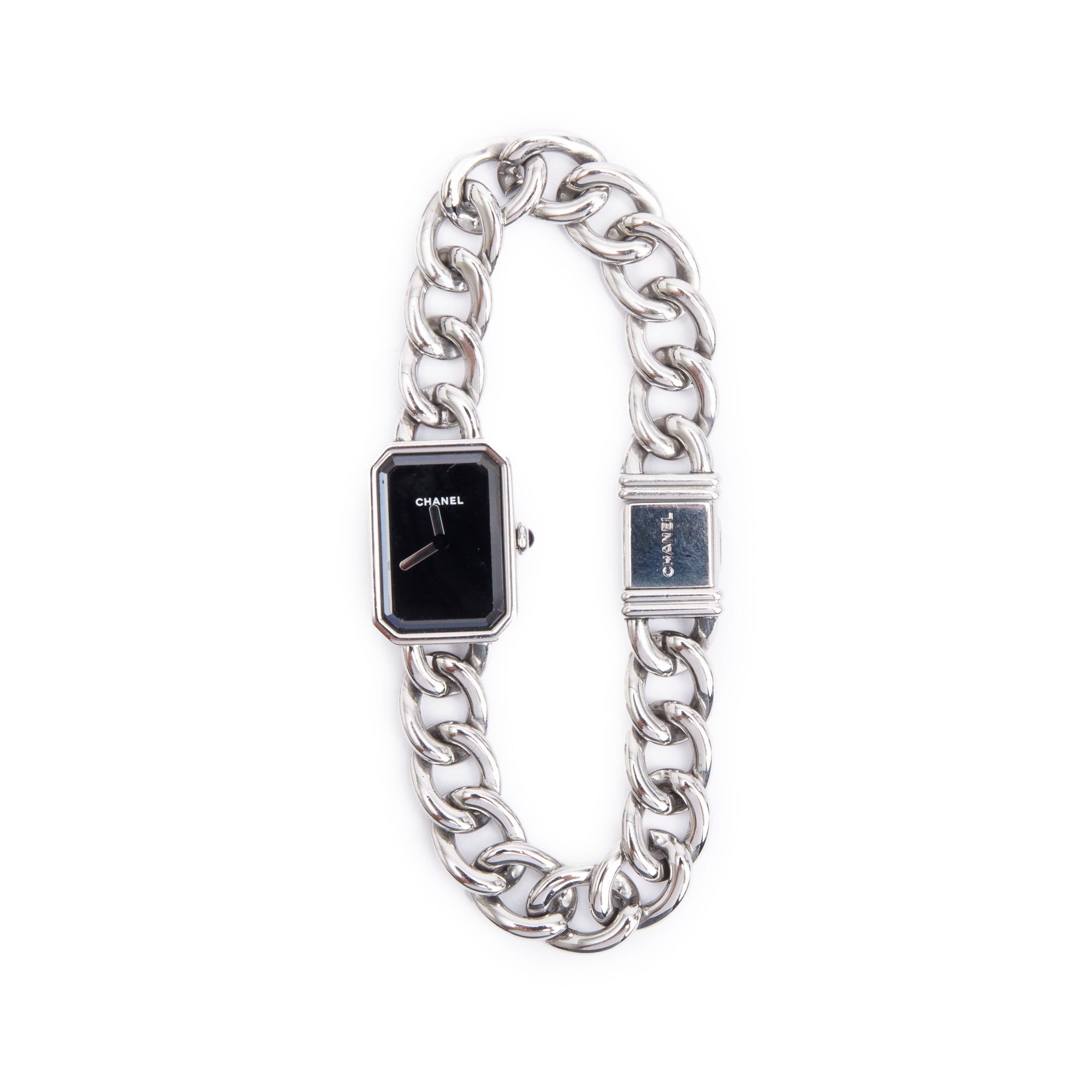 Chanel Stainless Steel Premiere Gourmette Chain Watch H3248 w/ Case