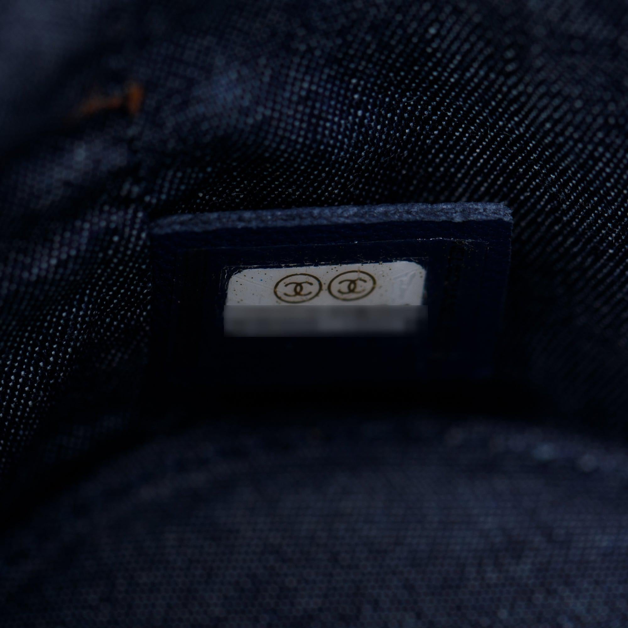 Chanel Turquoise Lambskin Leather Vanity Case on Chain w/ Box & Authenticity Card