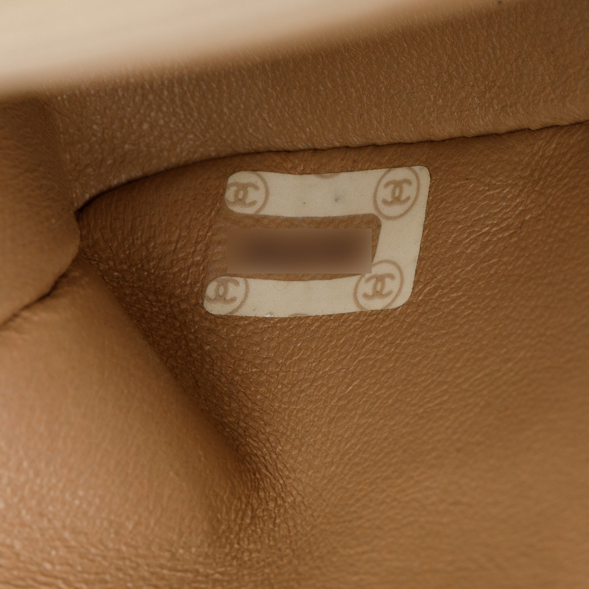 Chanel Vintage Beige Lambskin Leather Medium Diana Flap Bag w/ Box