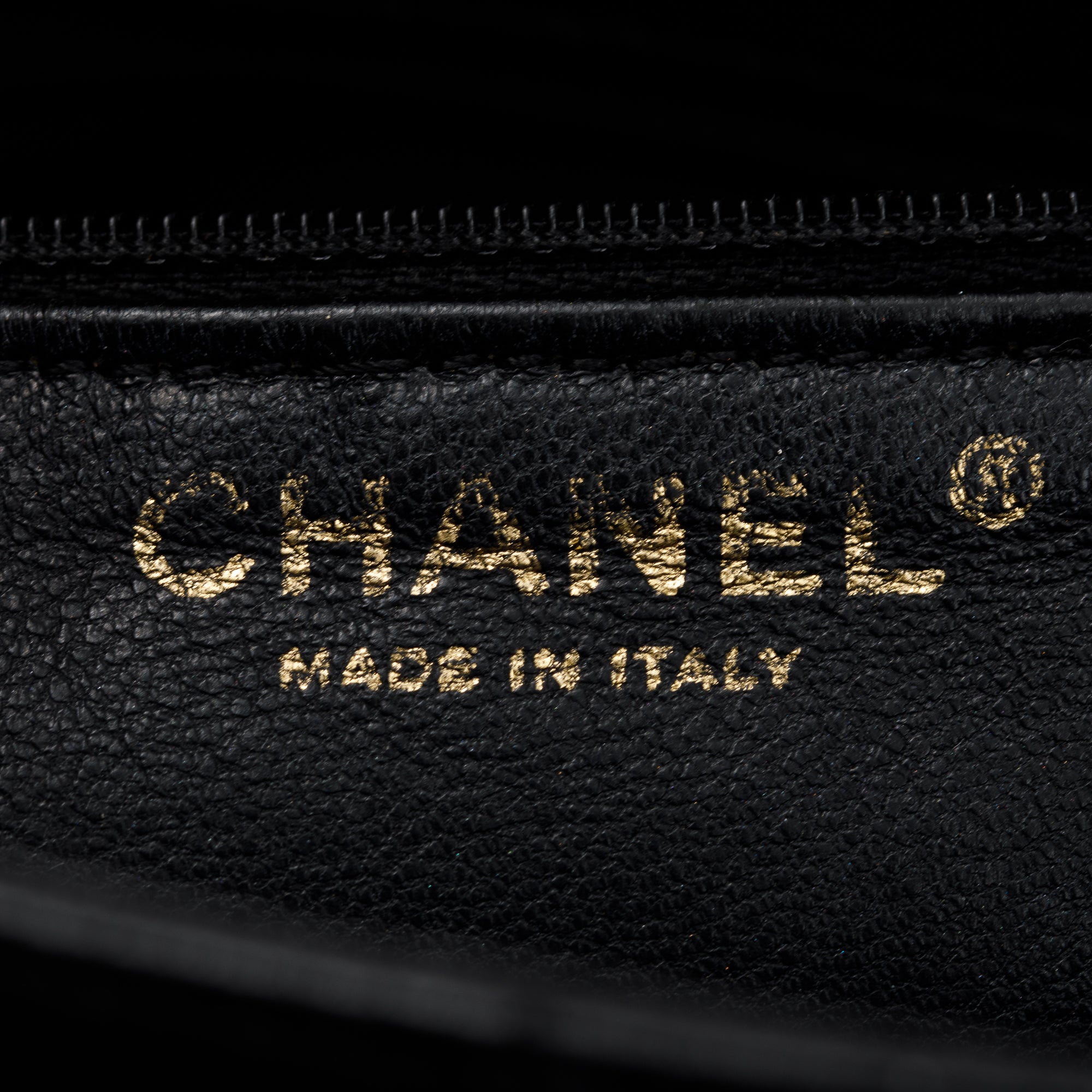 Chanel Vintage Black Caviar Leather Medallion Tote