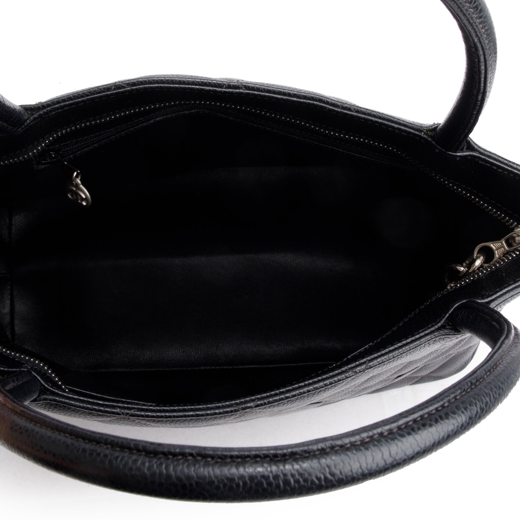 Chanel Vintage Black Caviar Leather Medallion Tote w/ Authenticity Card