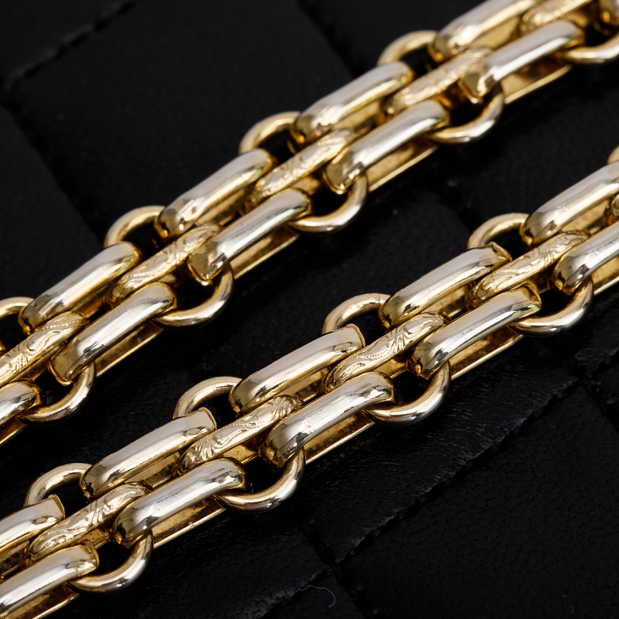 Chanel Vintage Black Lambskin Leather Bijoux Chain Medium Double Flap Bag