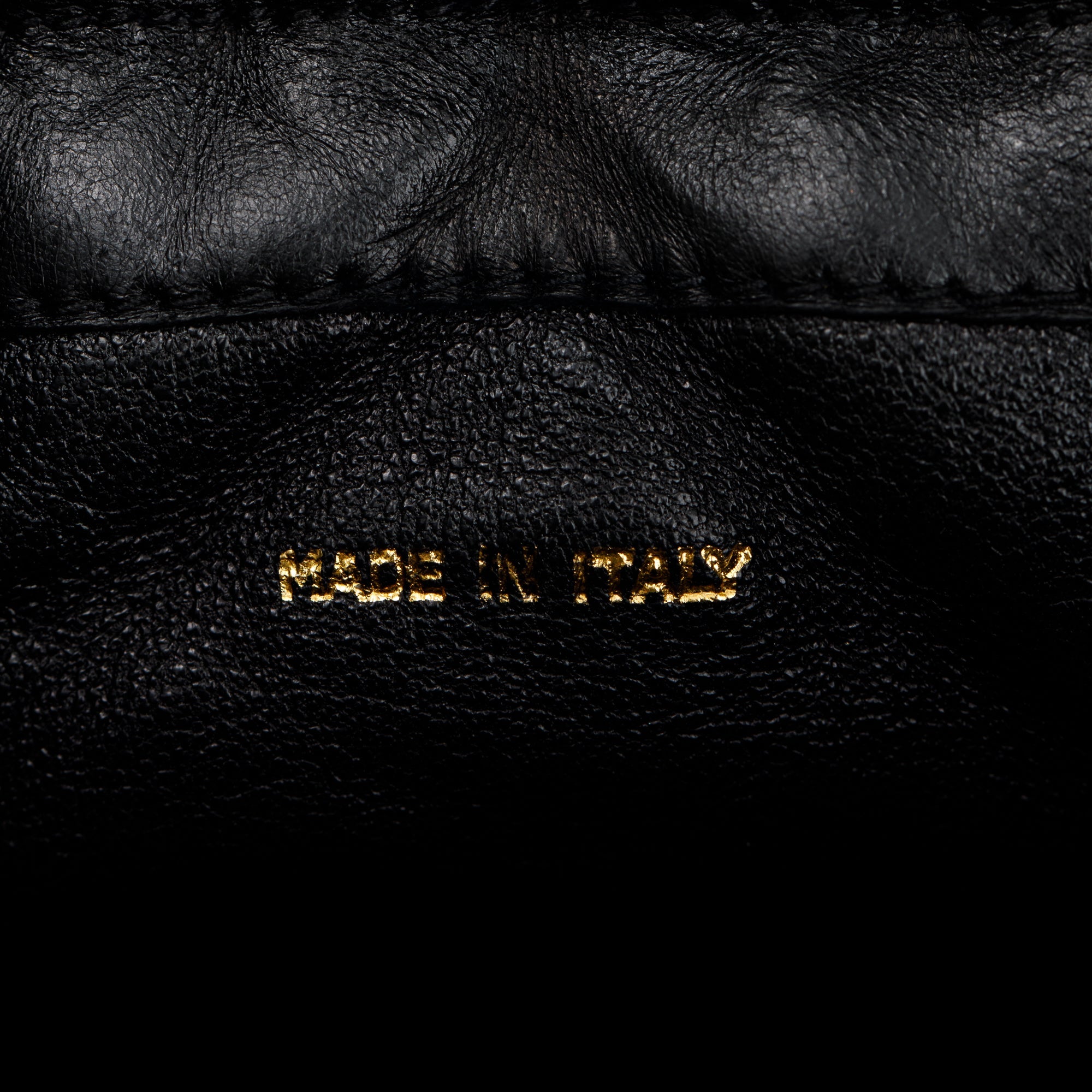 Chanel Vintage Black Lambskin Mini Bucket Crossbody Bag