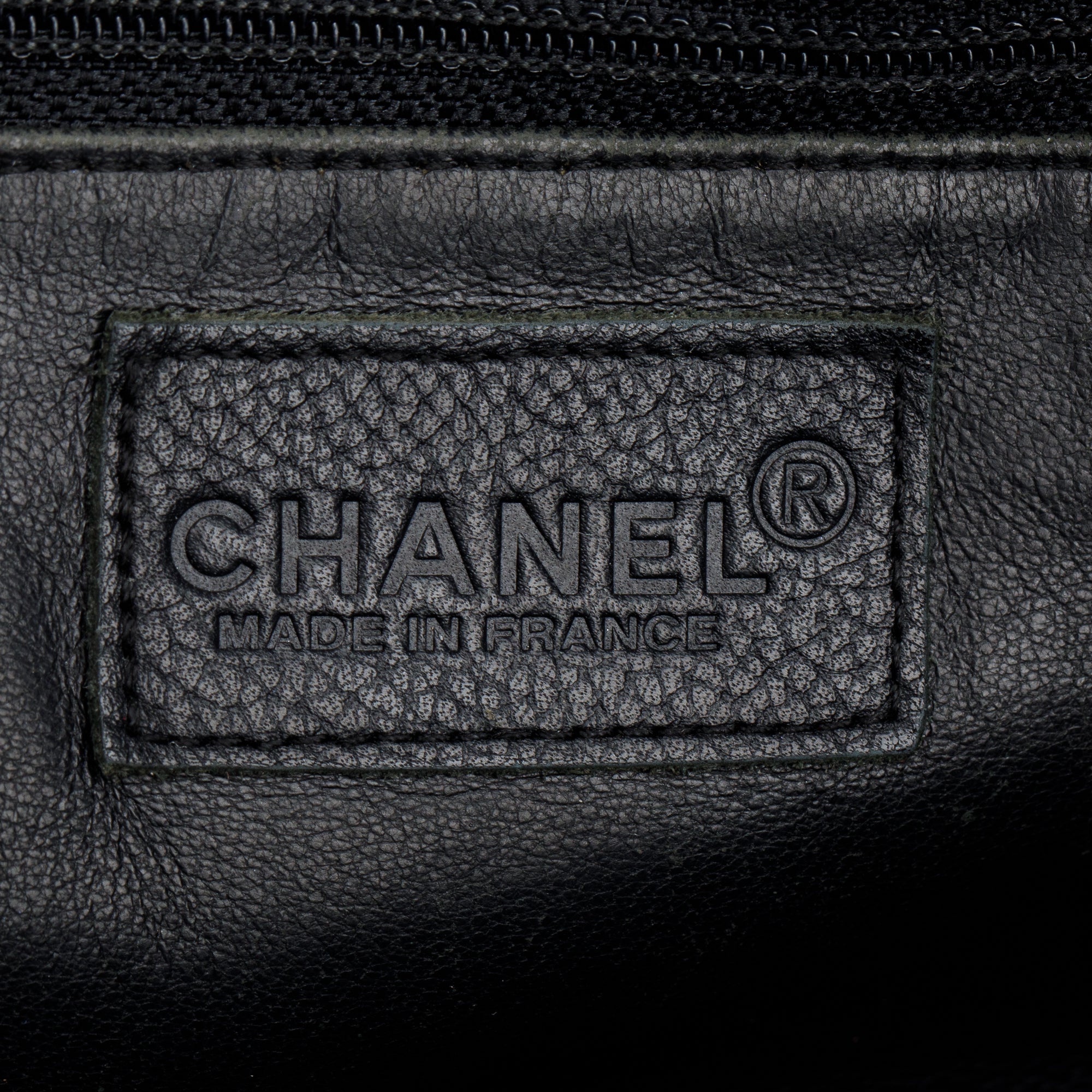 Chanel Vintage Black Quilted Caviar Leather Large Logo Bowler Bag