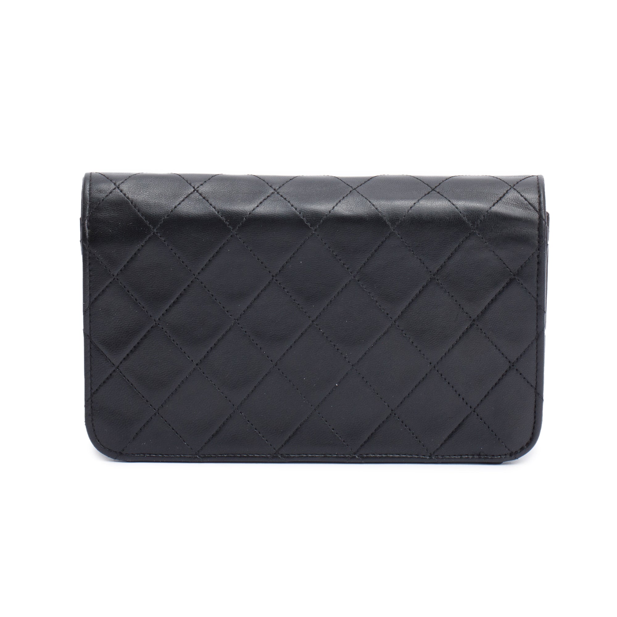 Chanel Vintage Black Quilted Lambskin Leather Mini CC Full Flap Bag