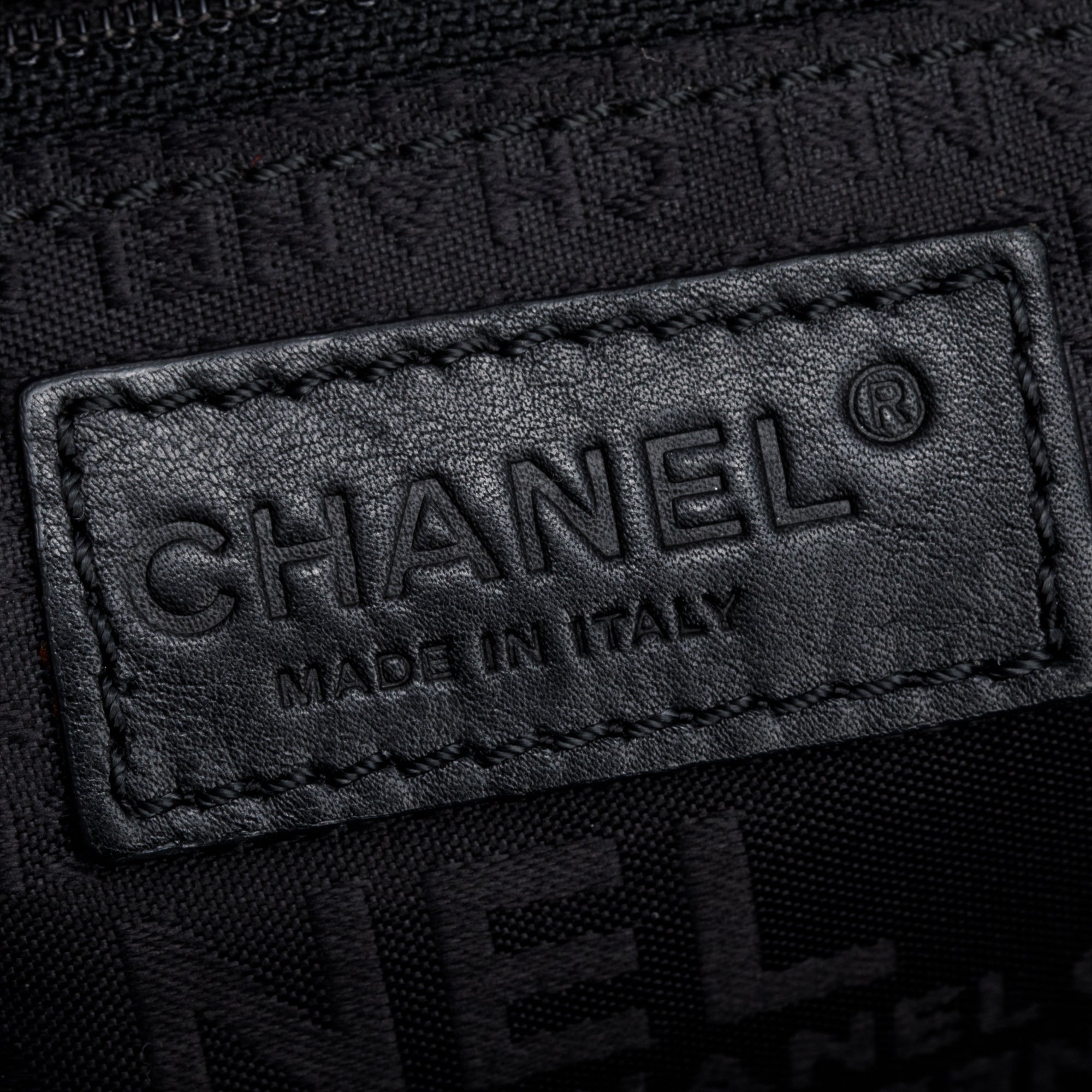 Chanel Vintage Black Square Quilted Leather CC Logo Boston Bag