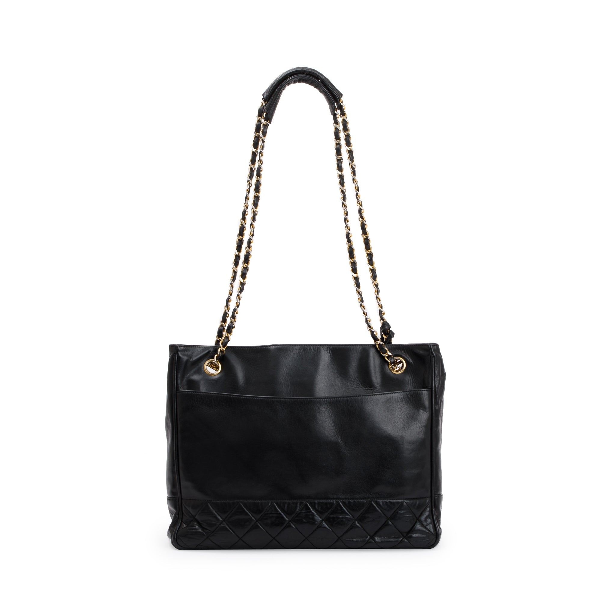 Chanel Vintage Lambskin Leather Shopping Tote