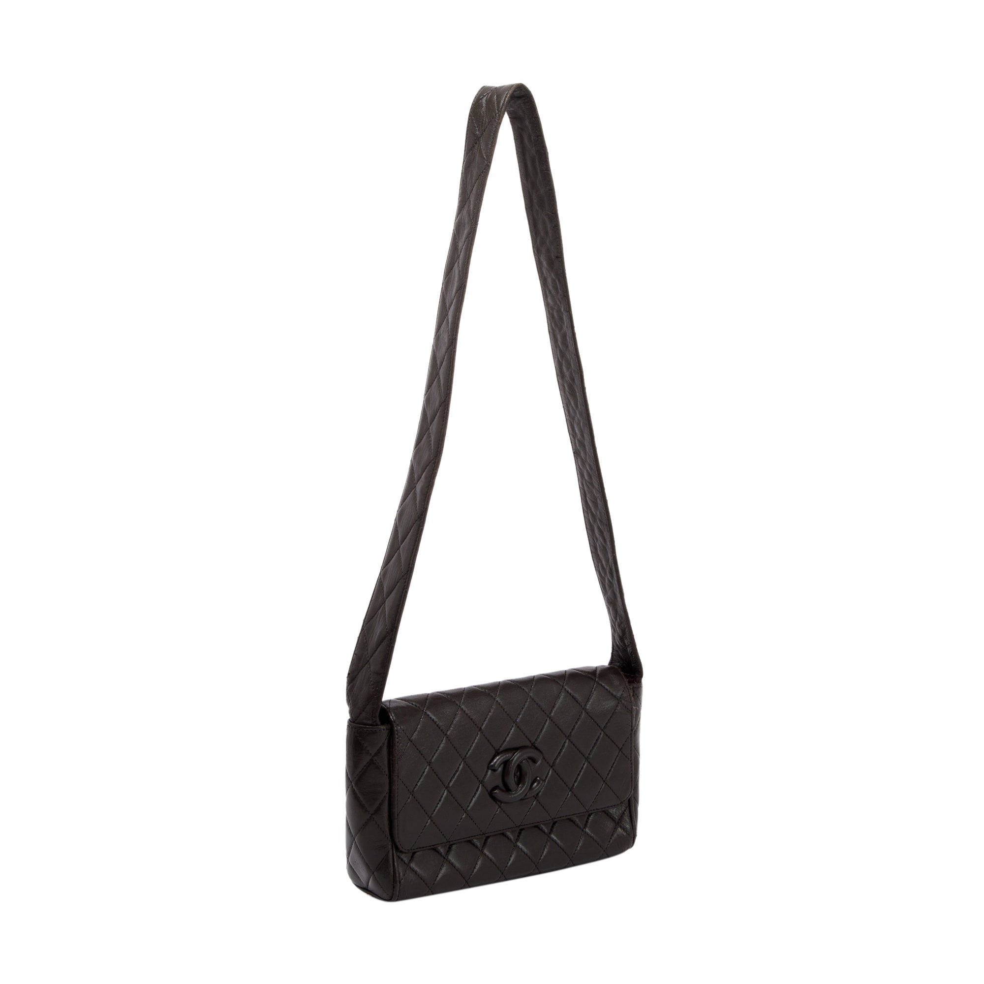 Chanel Vintage Medium Quilted Lambskin Covered CC Flap Bag