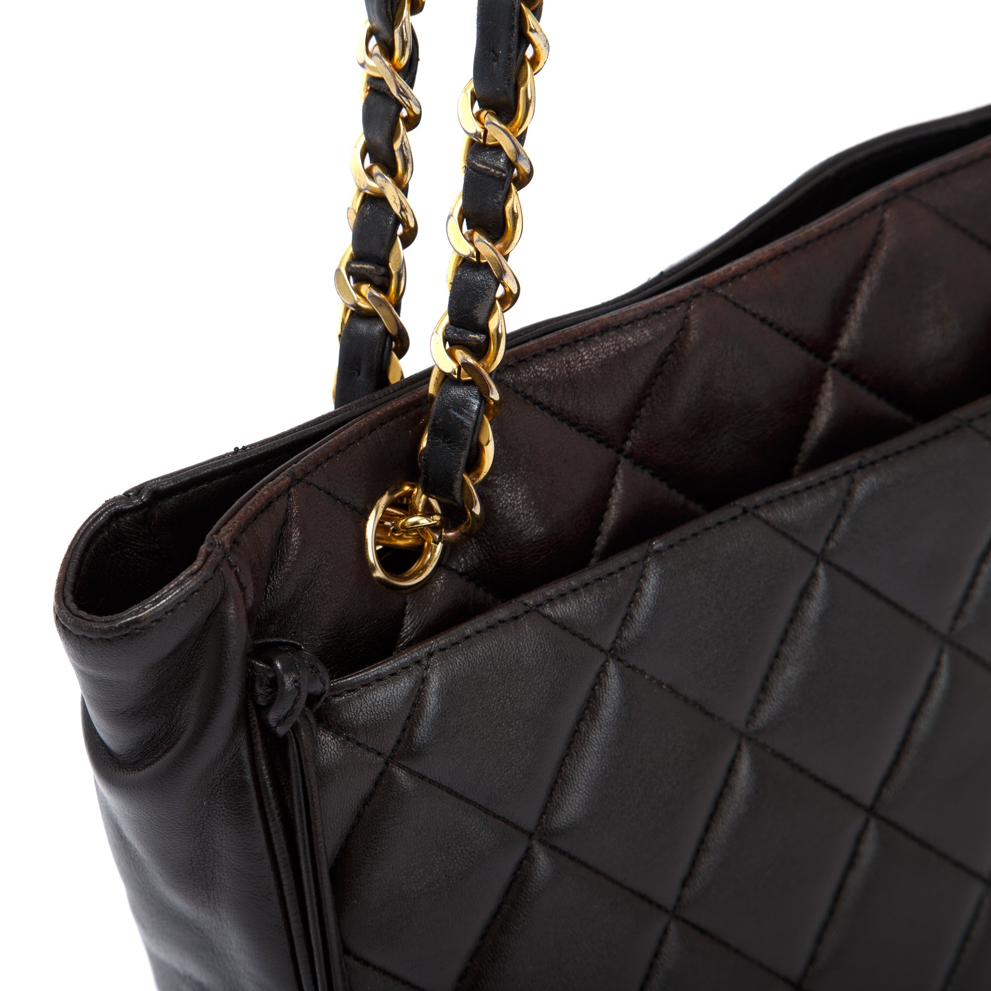 Chanel Vintage Quilted Leather Tote