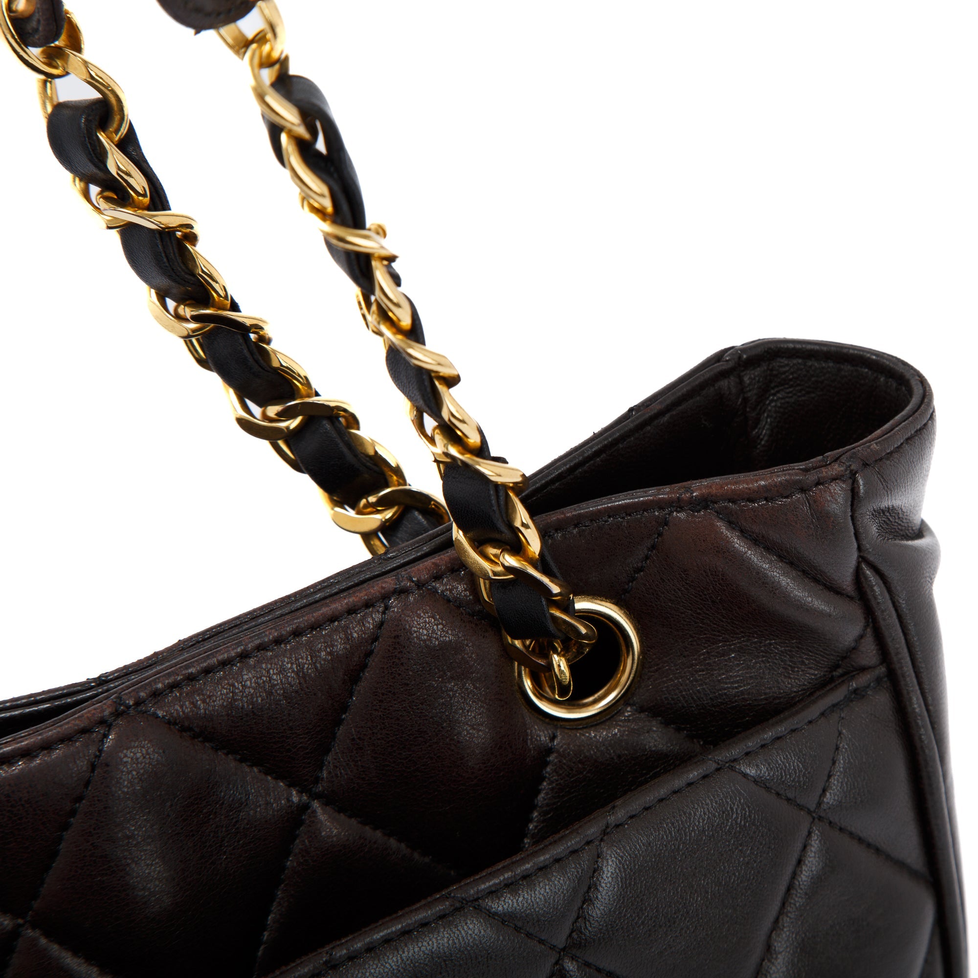 Chanel Vintage Quilted Leather Tote