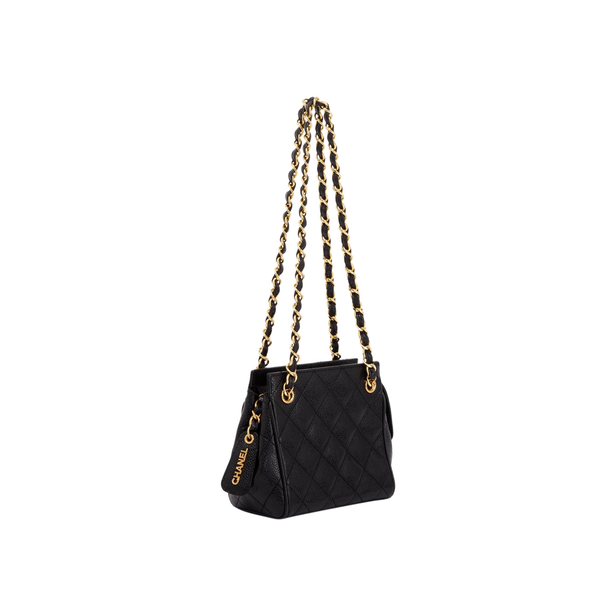 Chanel Vintage Zip Chain Small Shoulder Bag w/ Authenticity Card