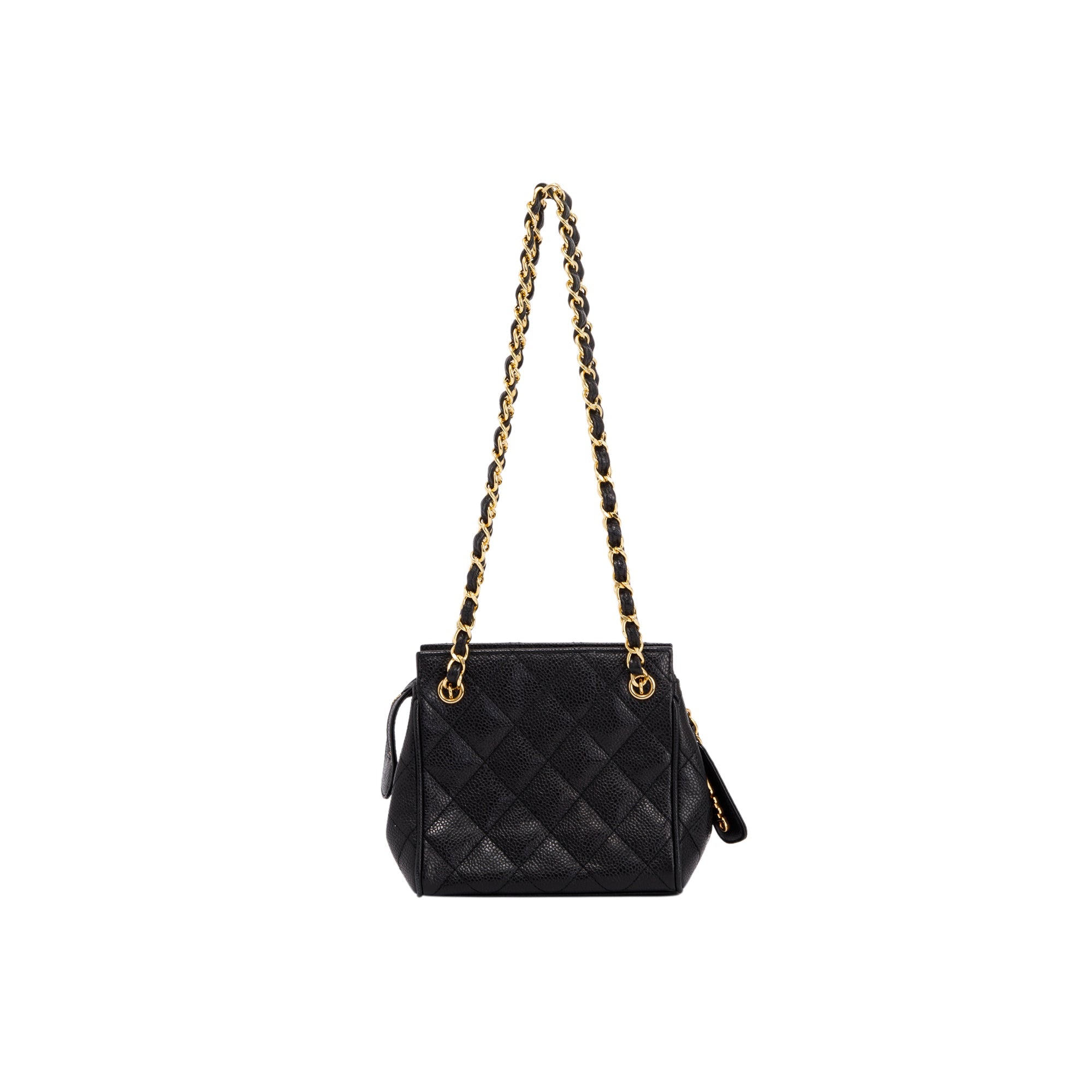 シャネルバック Chanel Vintage Zip Chain Small Shoulder Bag w/ Authenticity Card