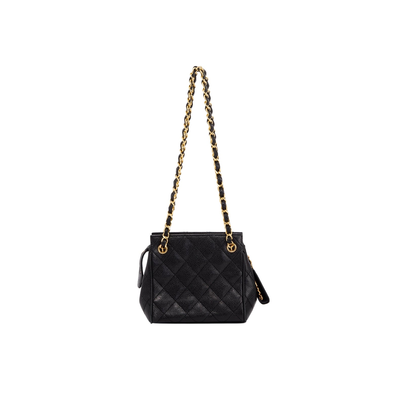 Chanel Vintage Black Caviar Flap Shoulder Bag  Tinkerlust