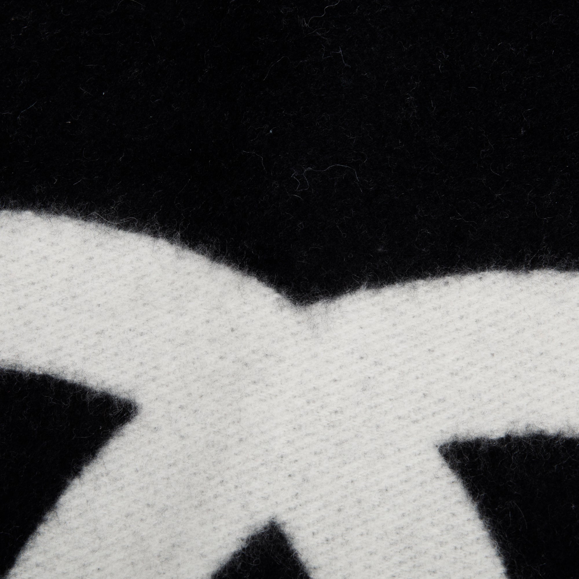 Chanel White & Black CC Logo Cashmere Scarf