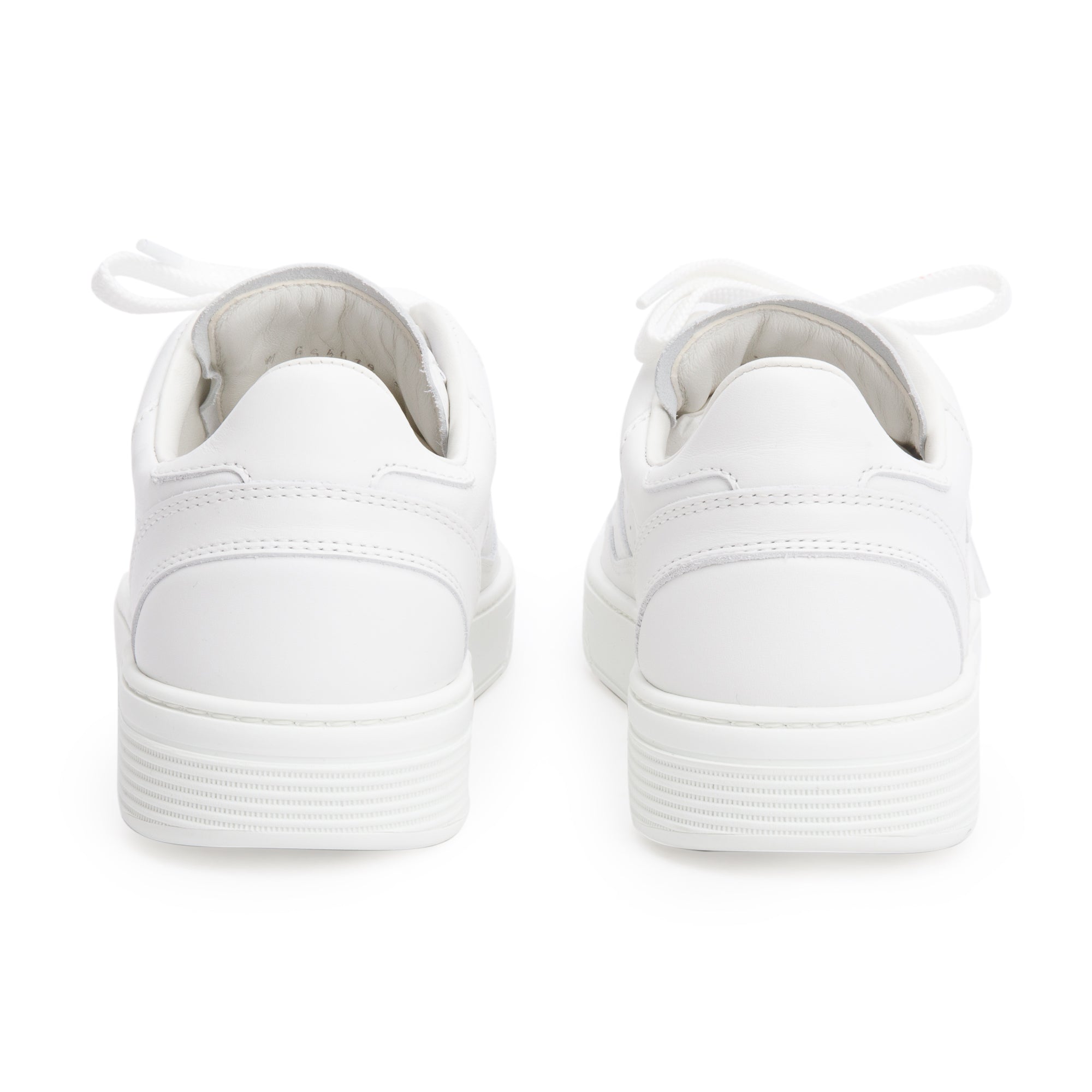 Chanel White Calfskin Leather CC Logo Low Sneakers, Size 37.5 w/ Box