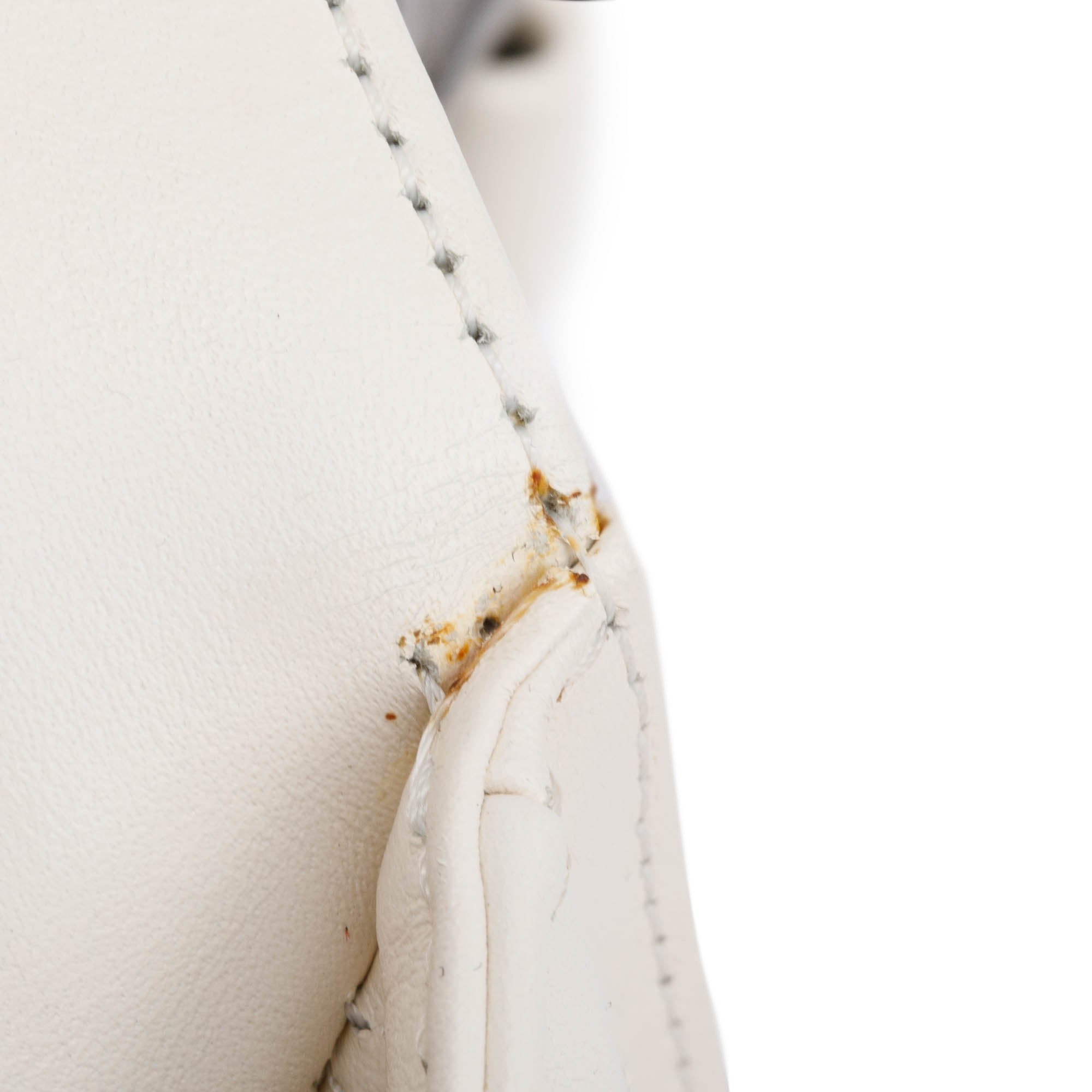 Chanel White Quilted Calfskin Leather Medium Boy Bag