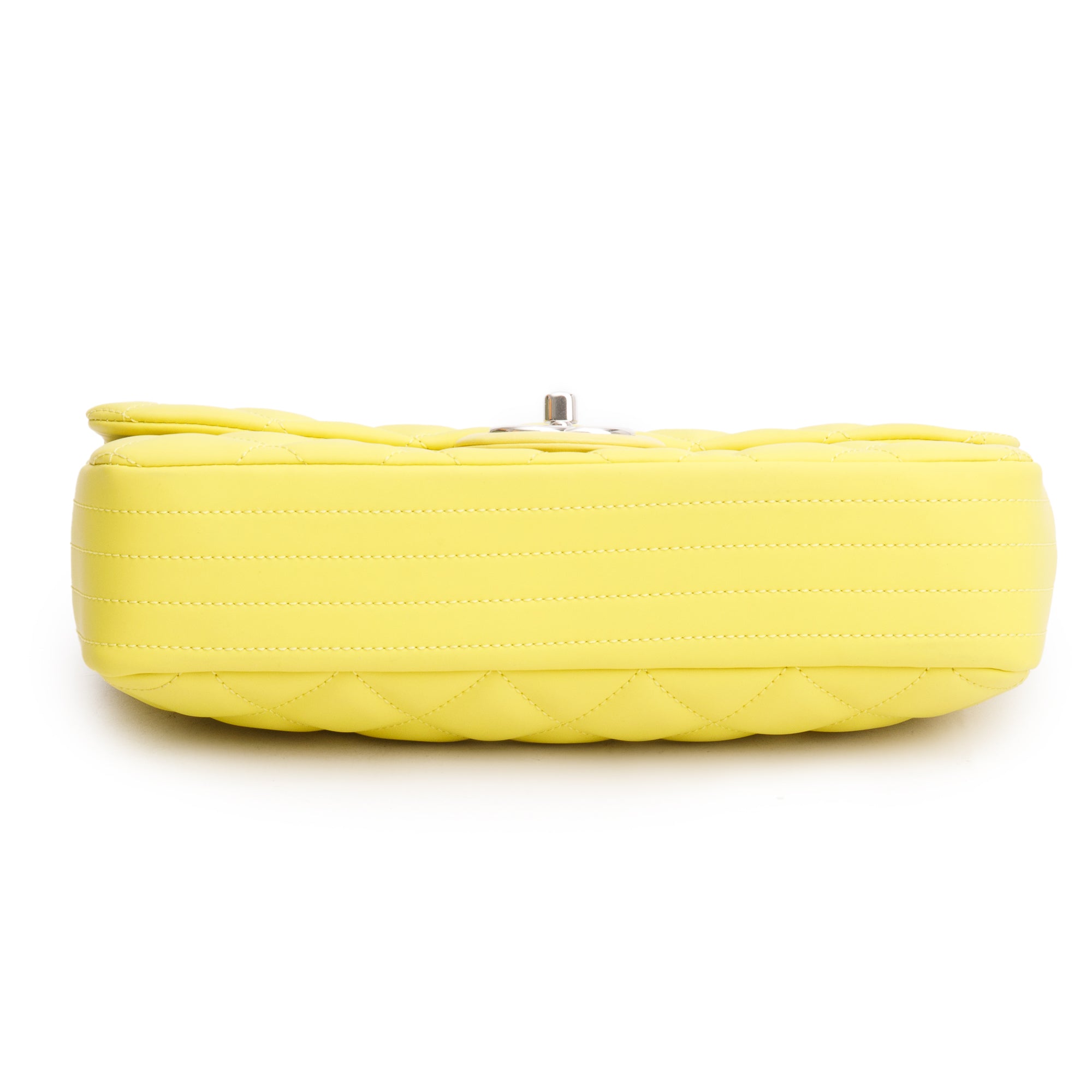 Chanel Yellow Quilted Lambskin Leather Medium Rain Flap Bag w/ Box & Authenticity Card