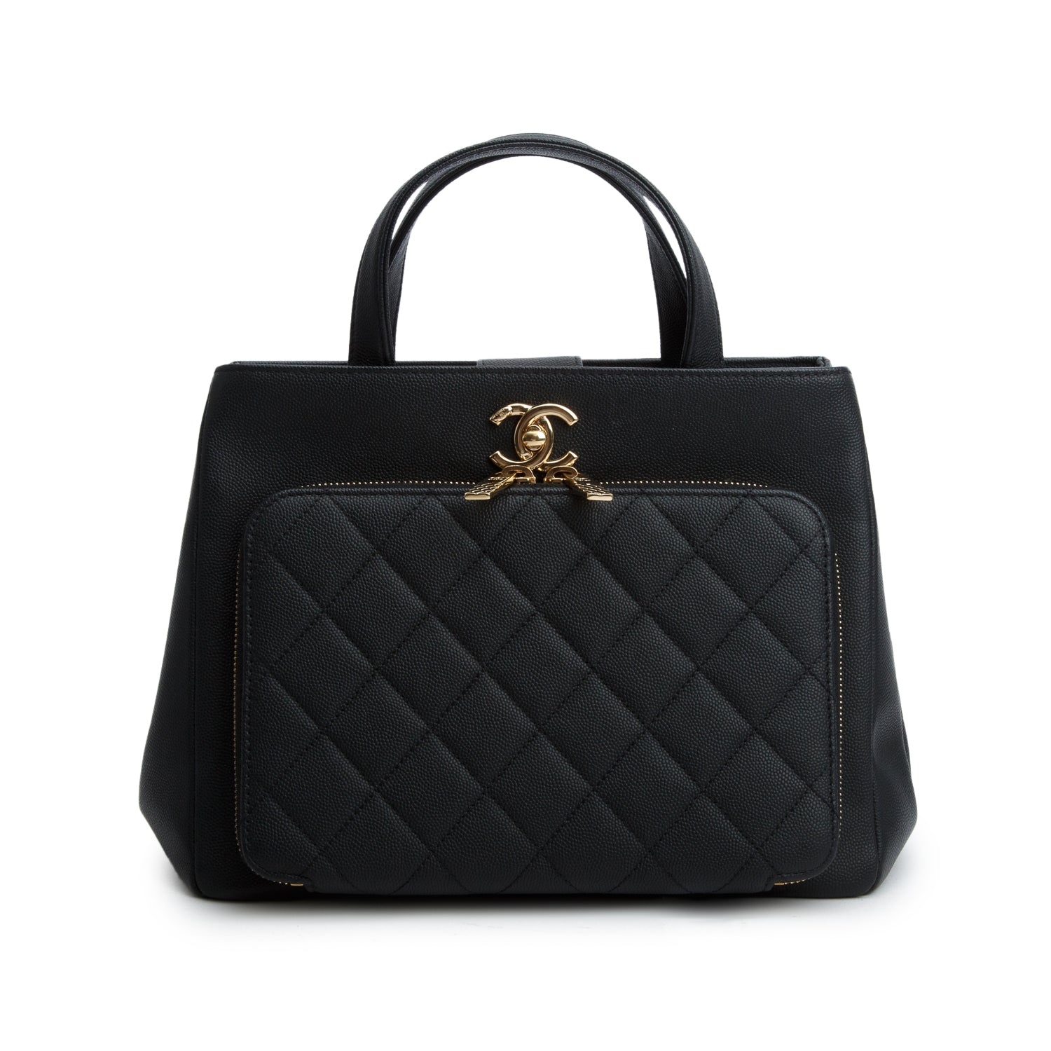 Chanel Black Caviar Leather Small Business Affinity Tote