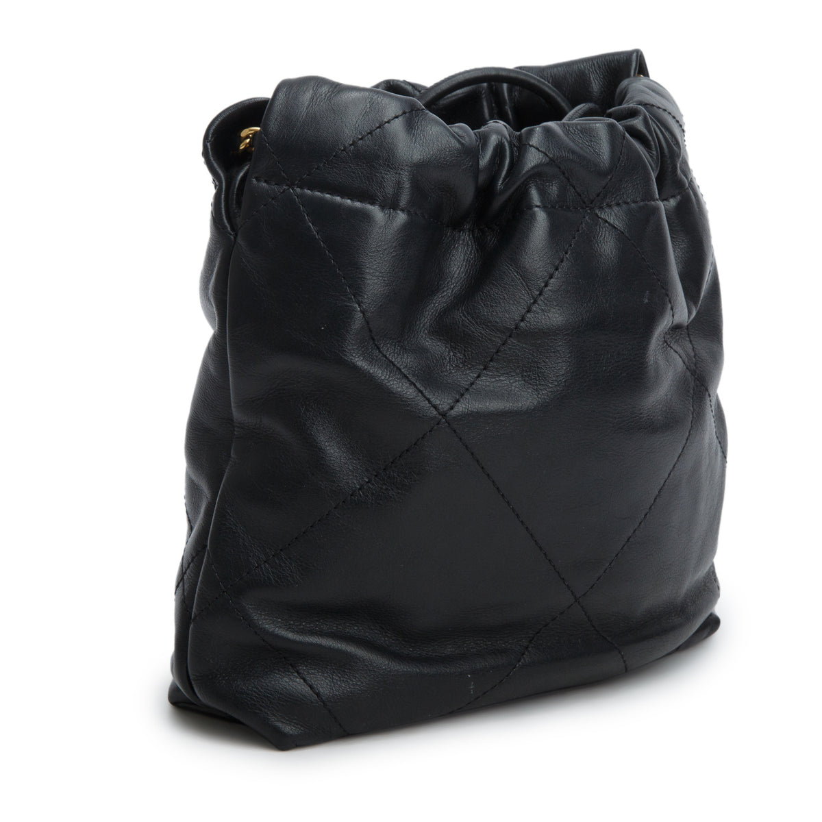 Chanel Black Shiny Calfskin Quilted Mini 22