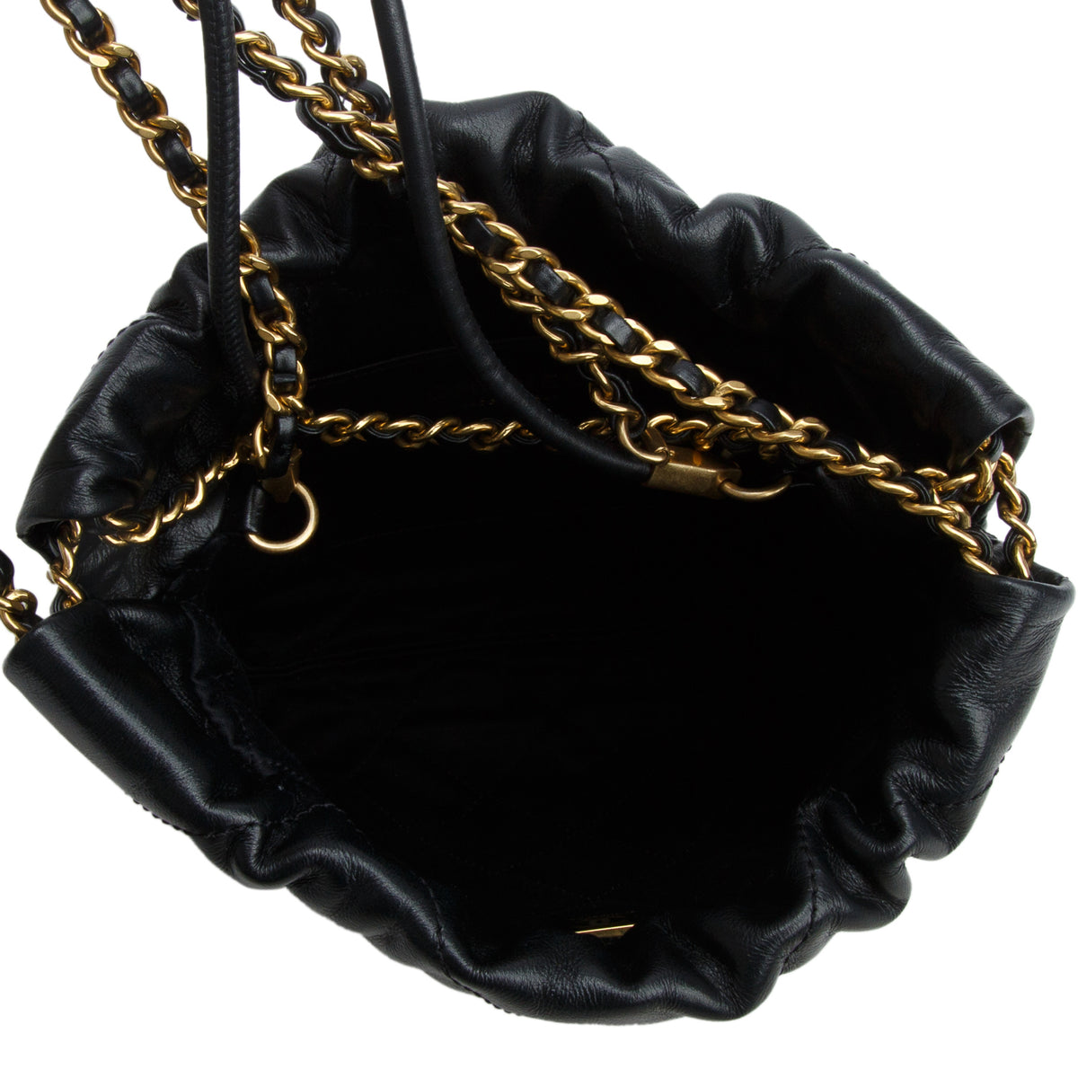Chanel Black Shiny Calfskin Quilted Mini 22