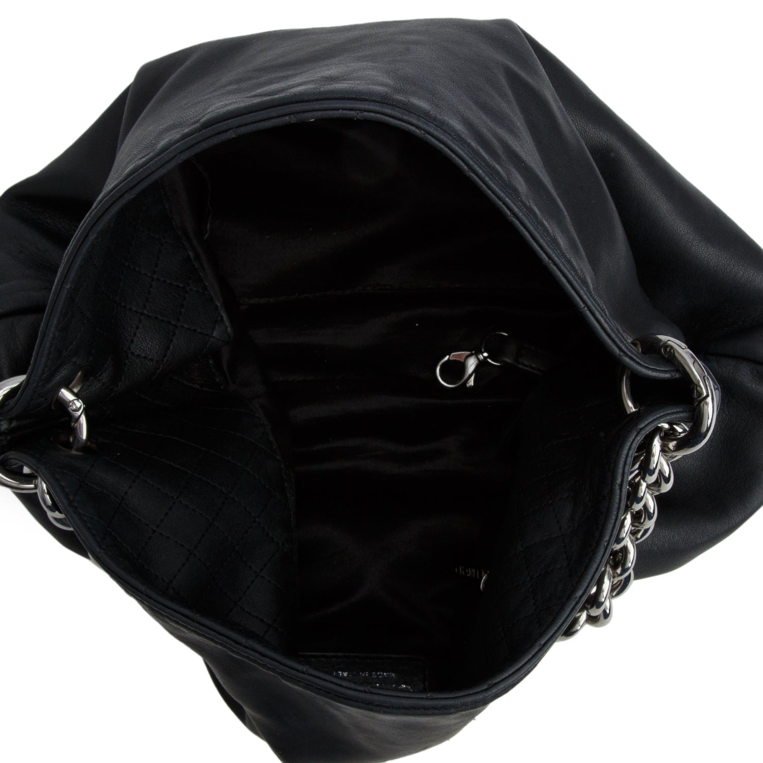 Chanel Black Lambskin Soft and Chain Hobo