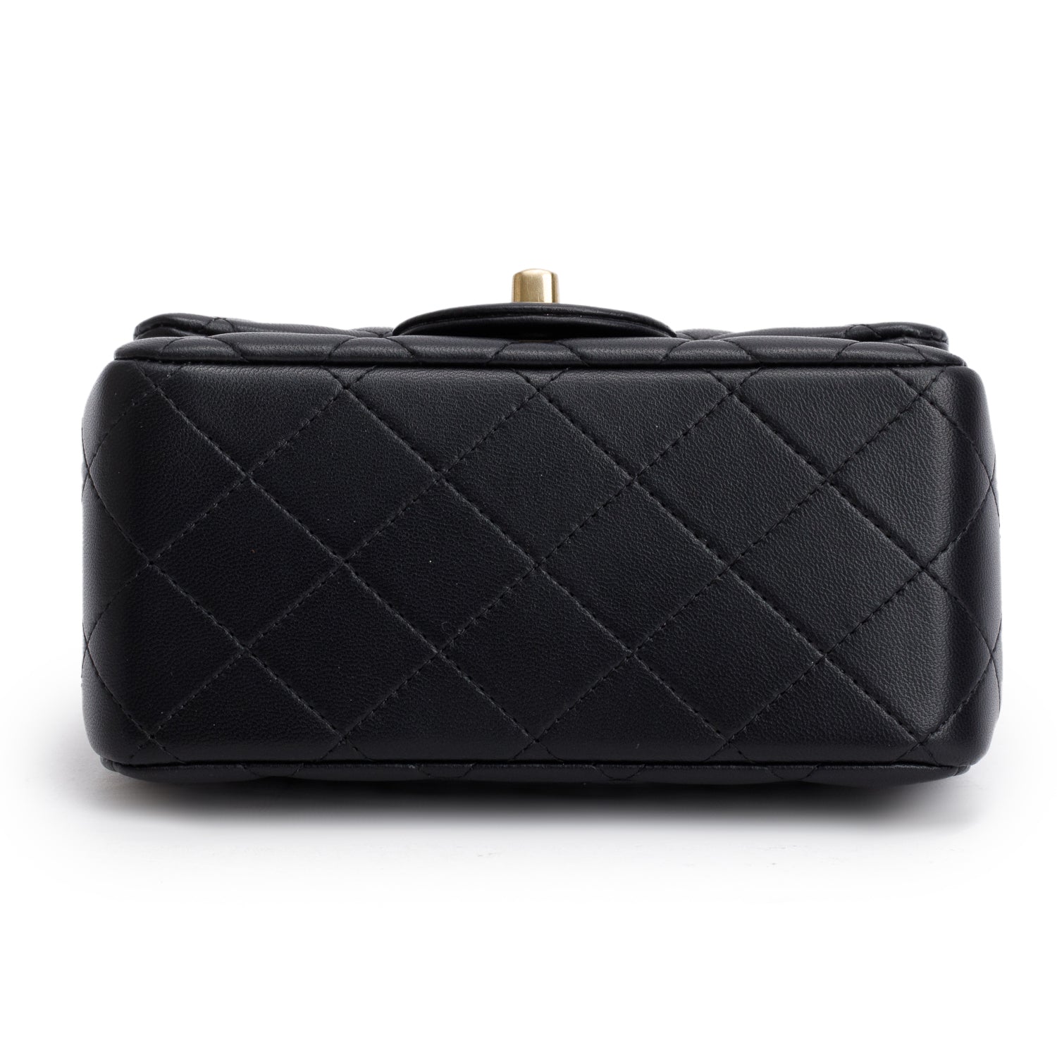 Chanel Black Lambskin Quilted Mini Square Flap