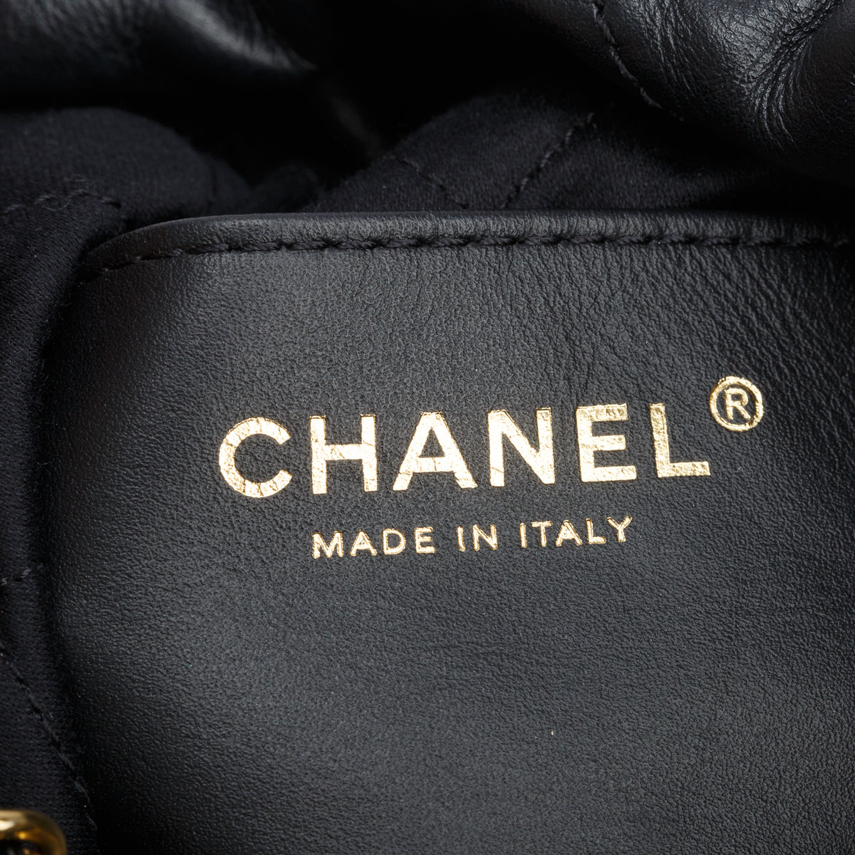 Chanel Black Shiny Calfskin Quilted Mini 22