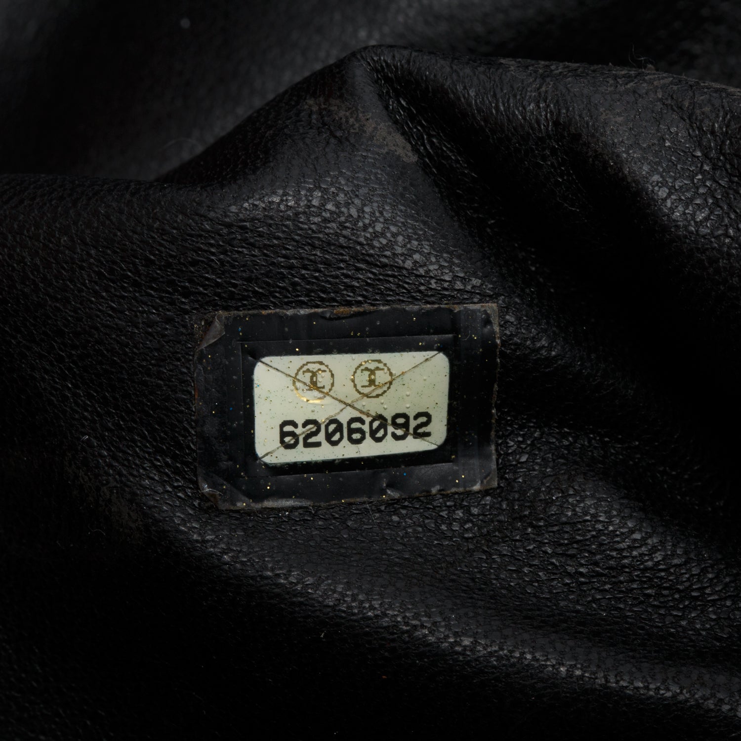 Chanel Vintage Black Quilted Caviar Leather Large Logo Bowler Bag