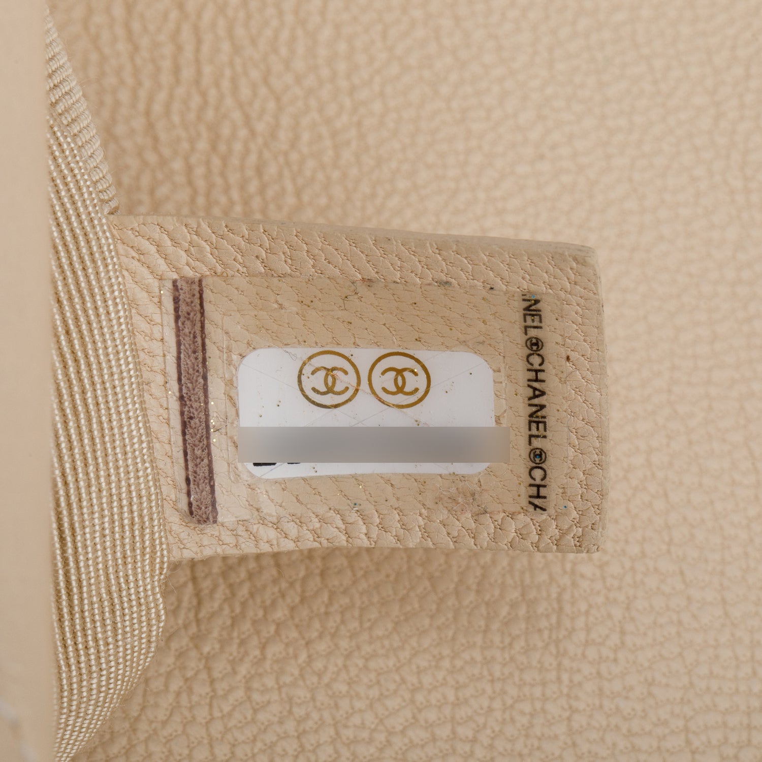 Chanel Beige Lambskin Leather Medium 19 Flap Bag w/ Authenticity Card