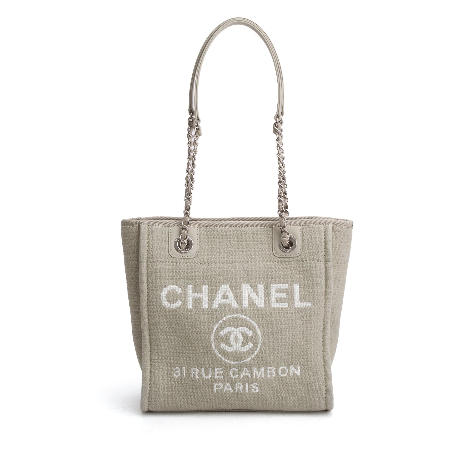 Chanel Green Canvas Mini Deauville Tote