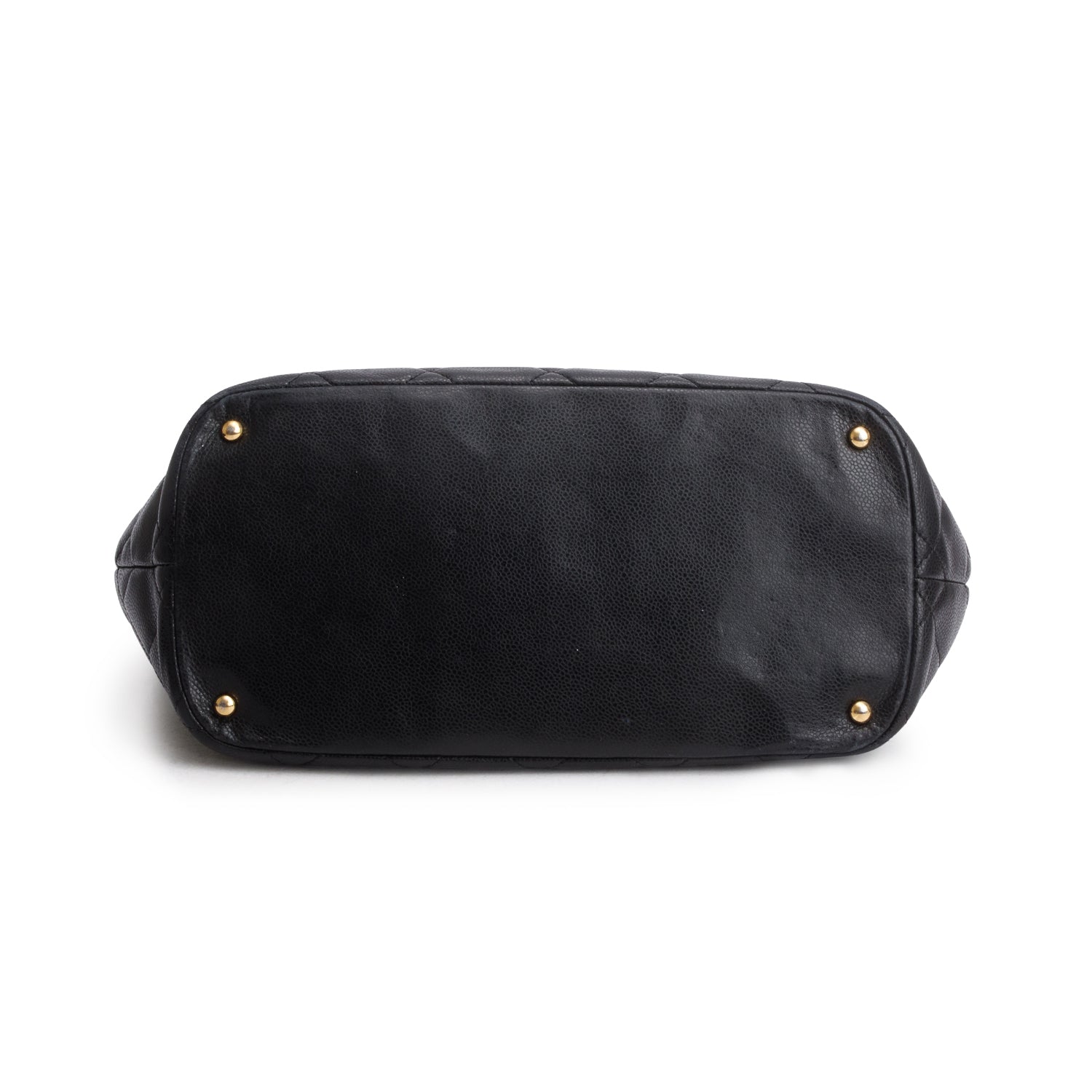 Chanel Black Caviar Quilted CC Timeless Soft Tote