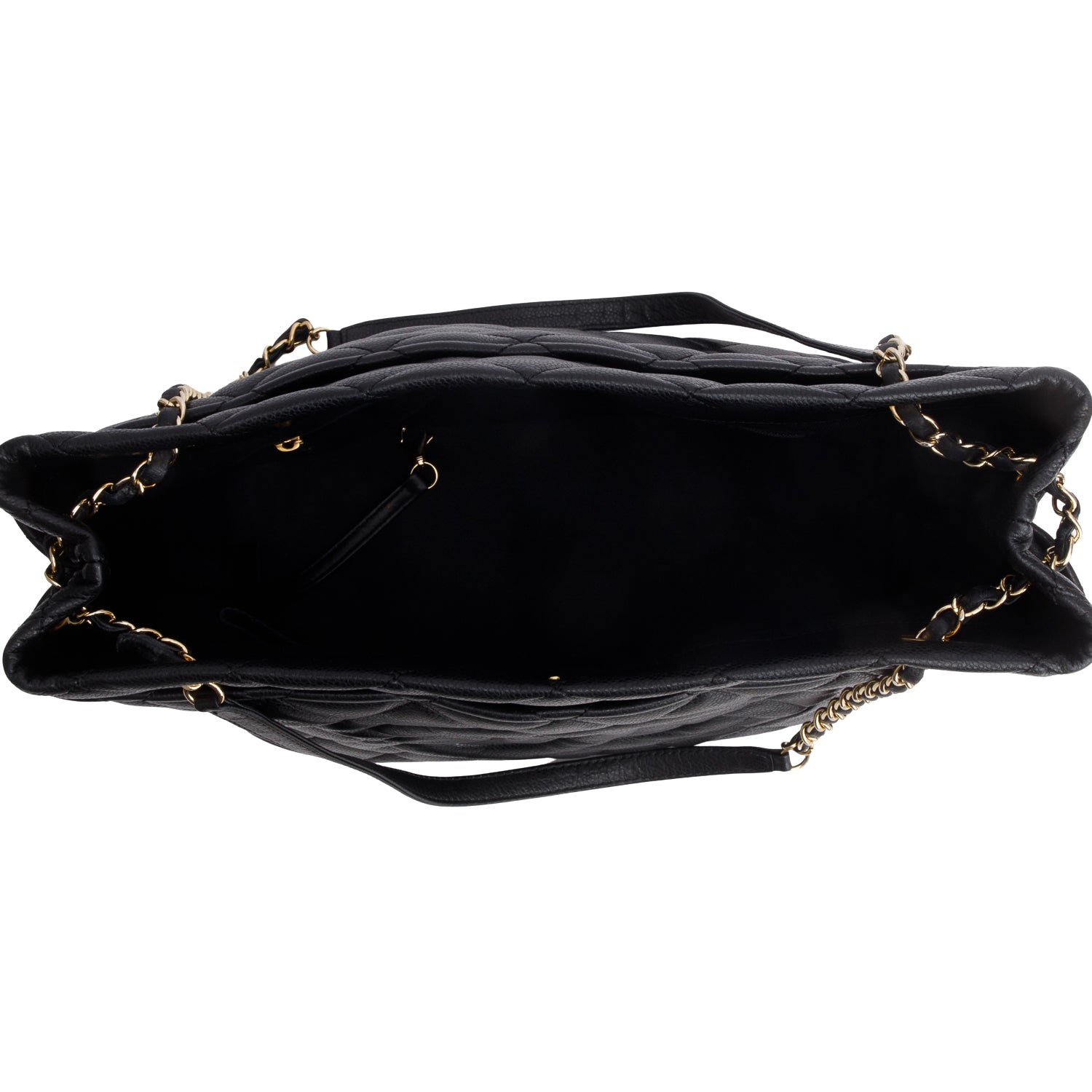 Chanel Black Caviar Quilted CC Timeless Soft Tote