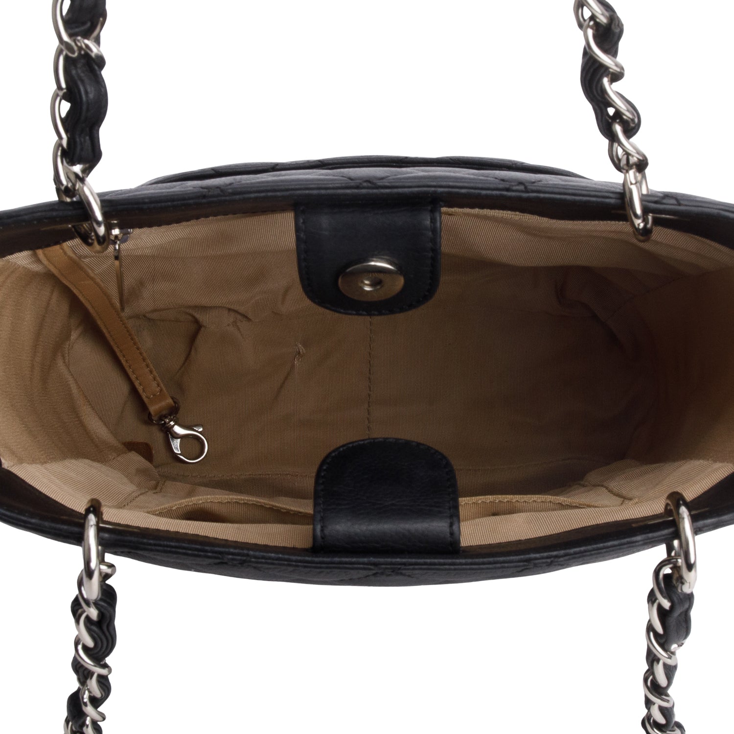 Chanel Black Caviar Quilted Petit Shopping Tote PST