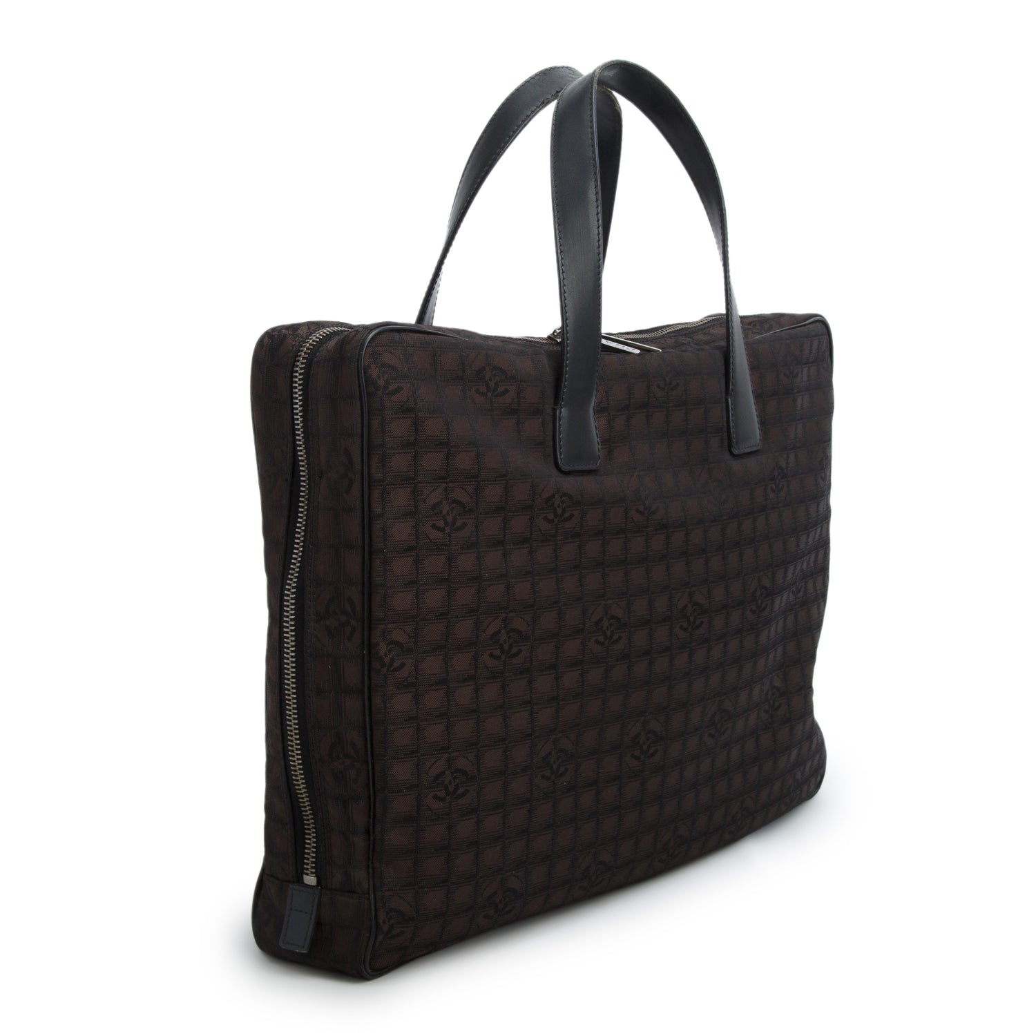 Chanel Brown Nylon Travel Ligne Tote w/ Pouch
