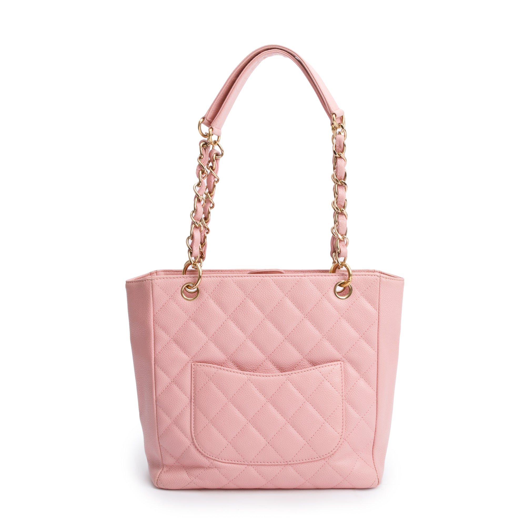 Chanel Pink Caviar Leather Petite Shopping Tote