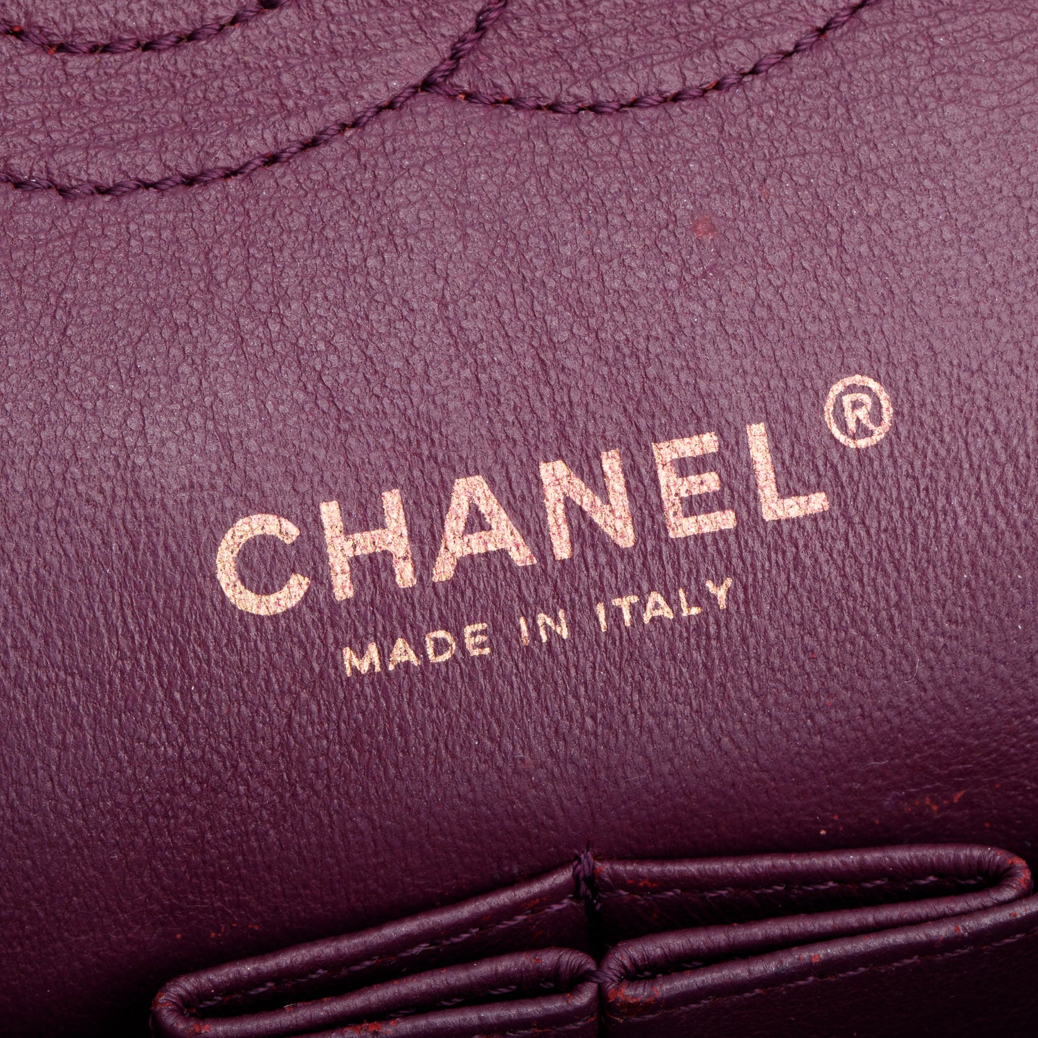 Chanel Purple Quilted Calfskin Leather Classic Medium Double Flap Bag