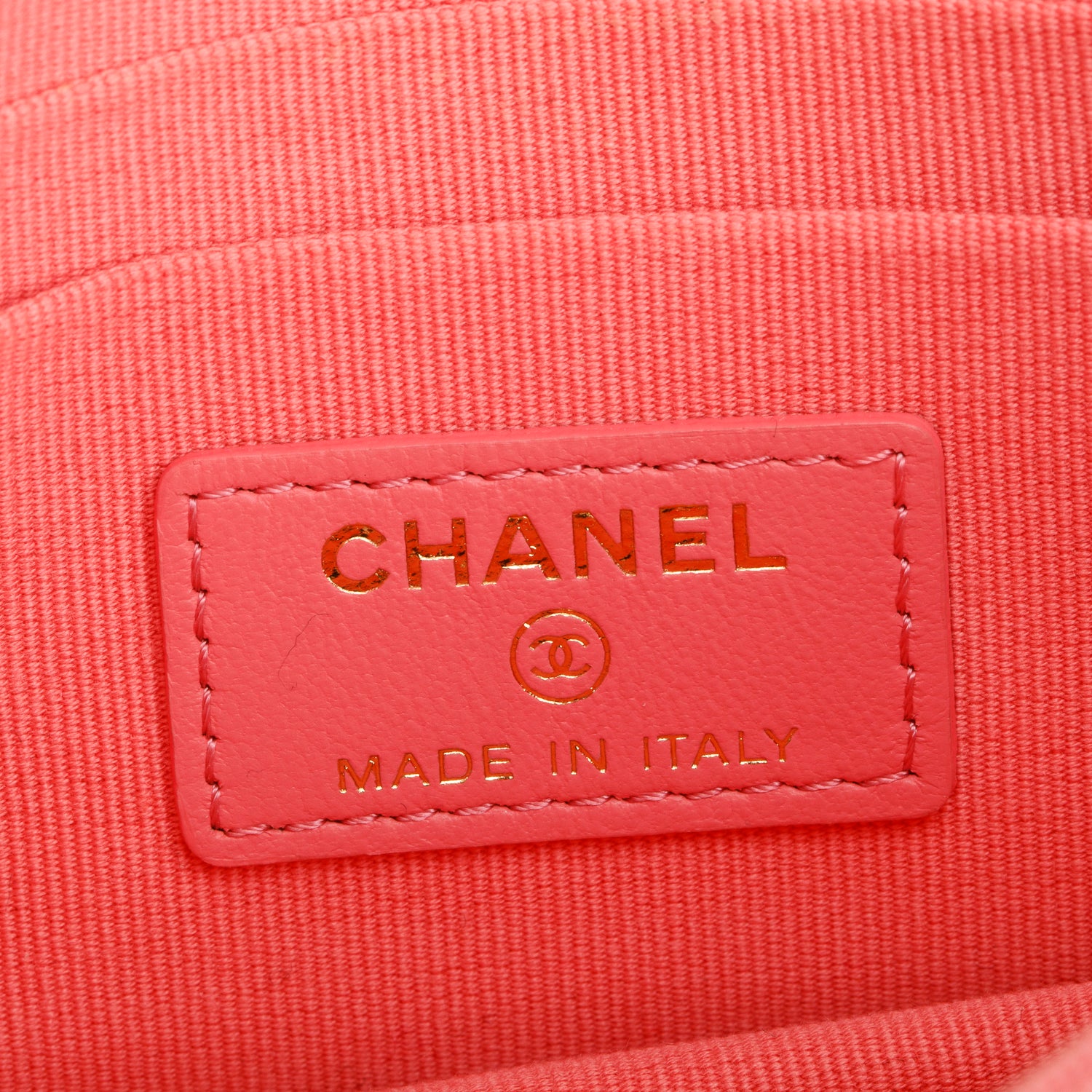 Chanel 2021 Pink Lambskin Quilted Enamel Wallet on Chain w/ Authenticity Card