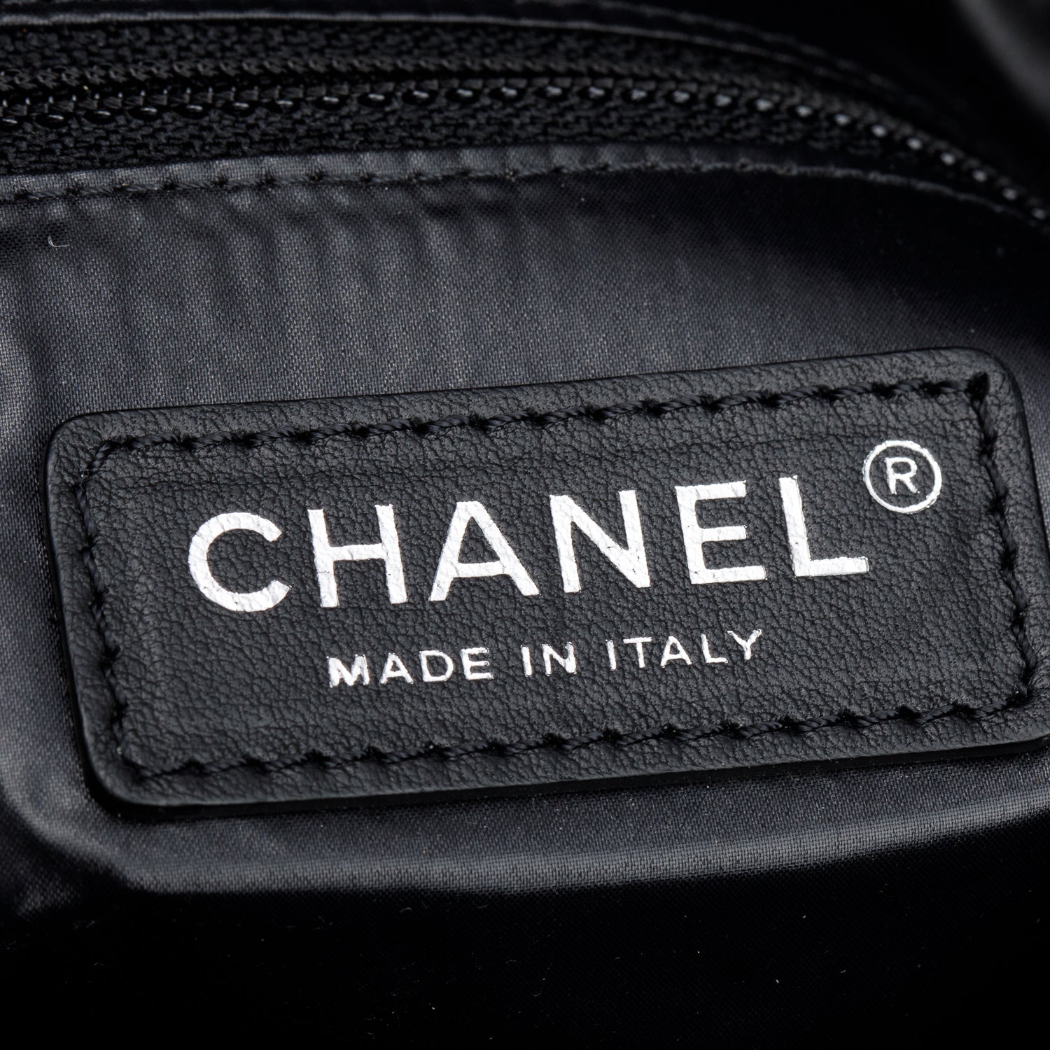 Chanel Black Wool Calfskin Embroidered Paris Hamburg Drawstring Backpack