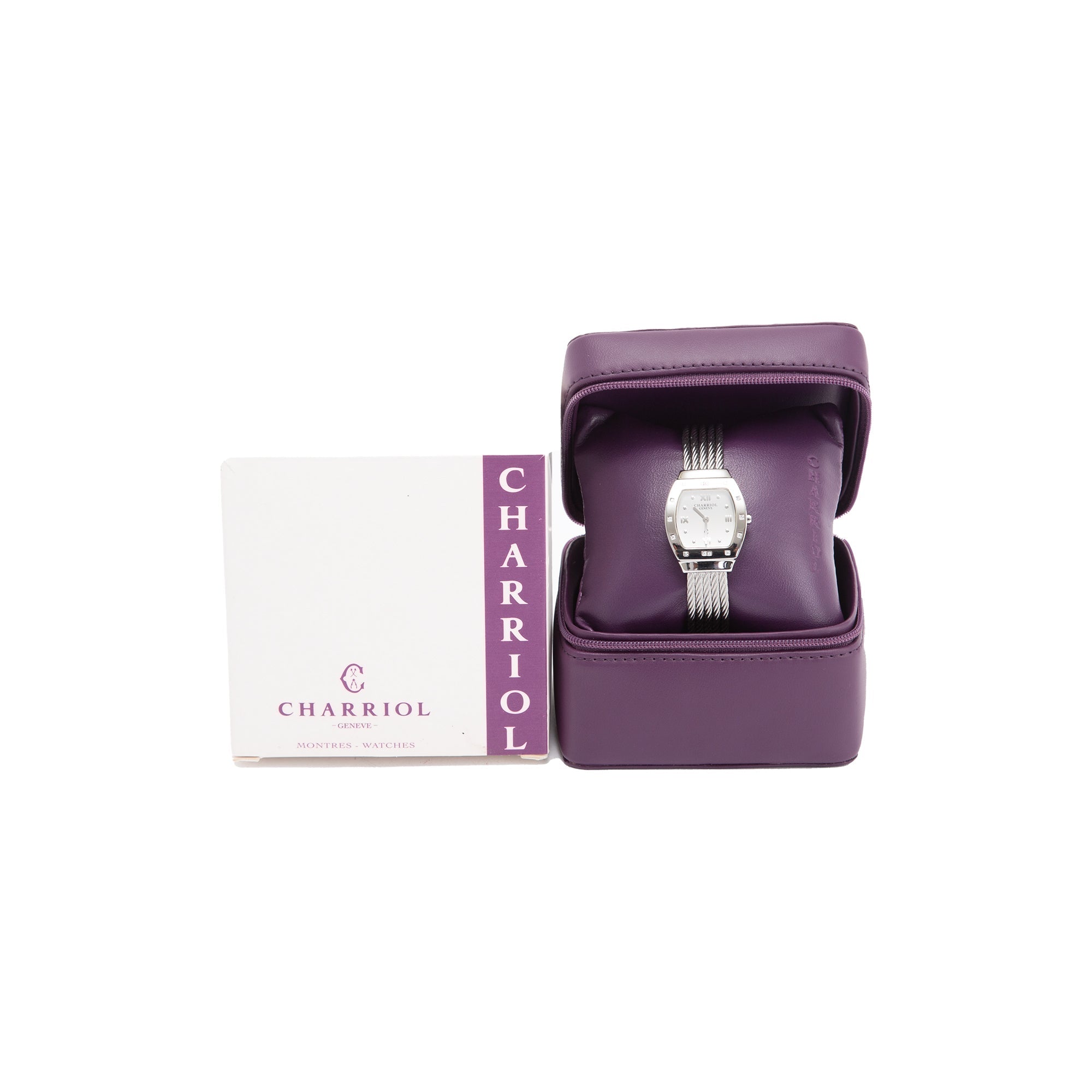 Charriol Azurt Diamond Bezel Quartz Watch w/ Box & Papers