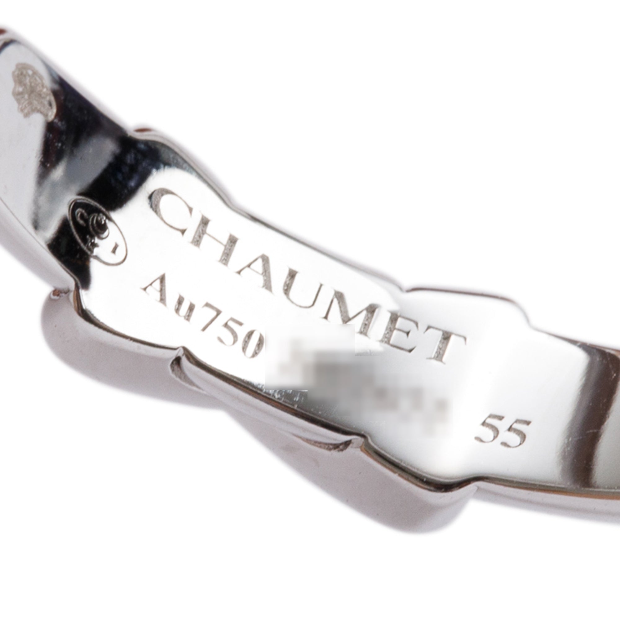 Chaumet 2024 18k White Gold Diamond Jeux De Liens Ring 55 7.25 w/ Box & Certificate