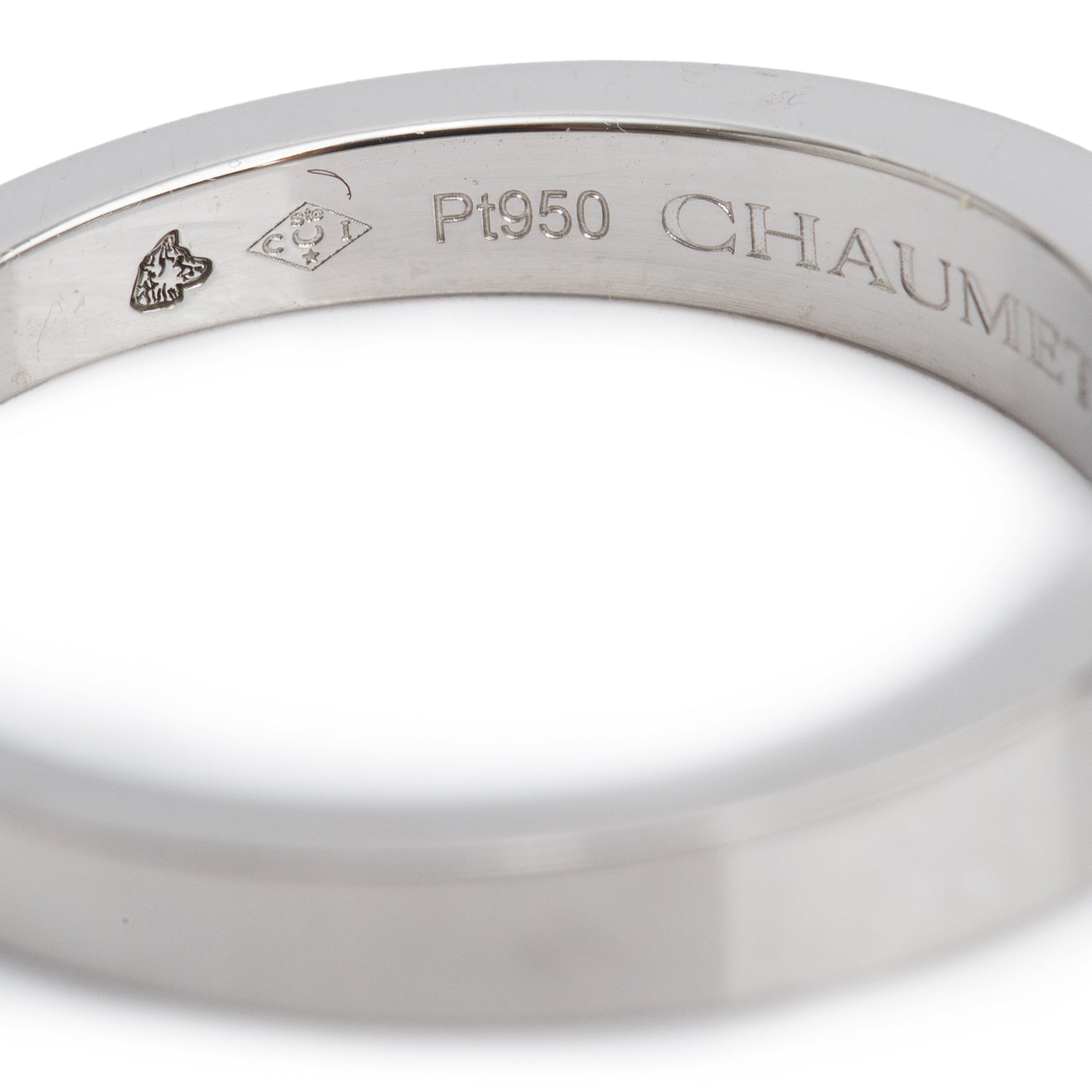 Chaumet 2025 Platinum Triomphe de Chaumet 3.5 MM Wedding Band Ring 56 7.75 w/ Box & Certificate