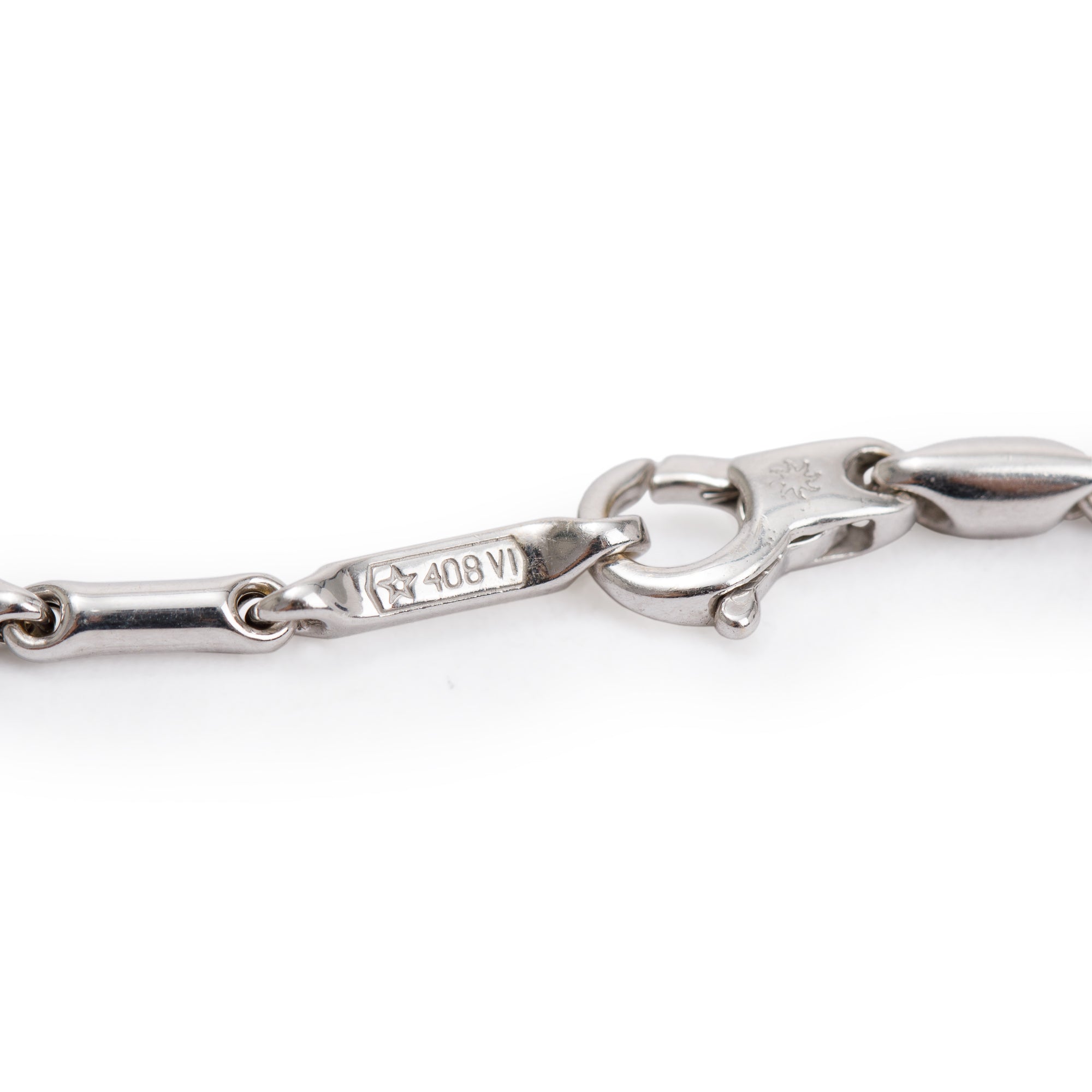 Chimento 18k White Gold Pave Diamond Slider Pendant Necklace